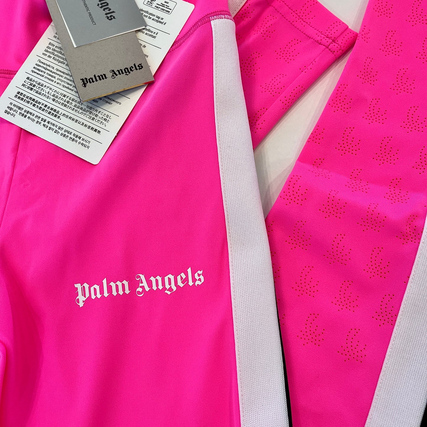 Palm Angels Women’s Track Leggings Pink Fuchsia Sports Athletic Pants Tights