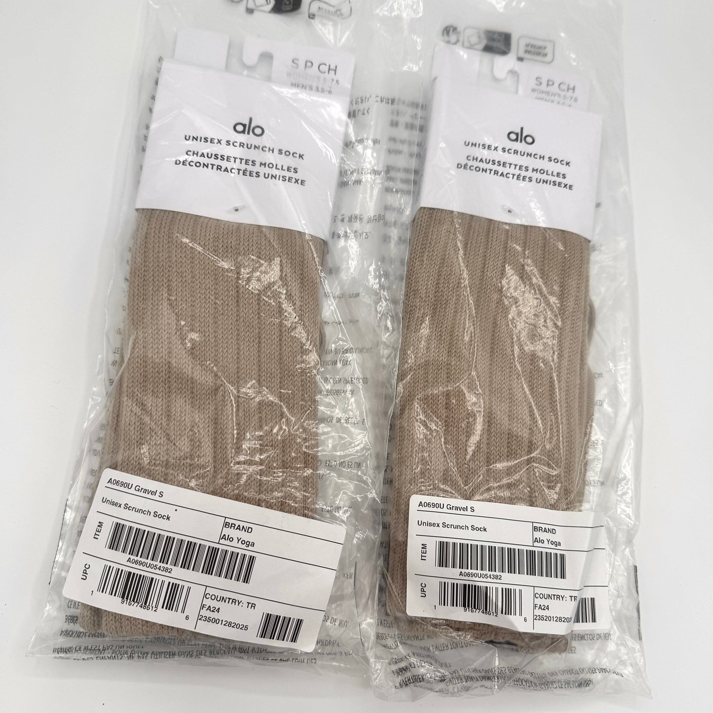 Alo Yoga Bundle Unisex Gravel Scrunch Socks , 2 Pairs