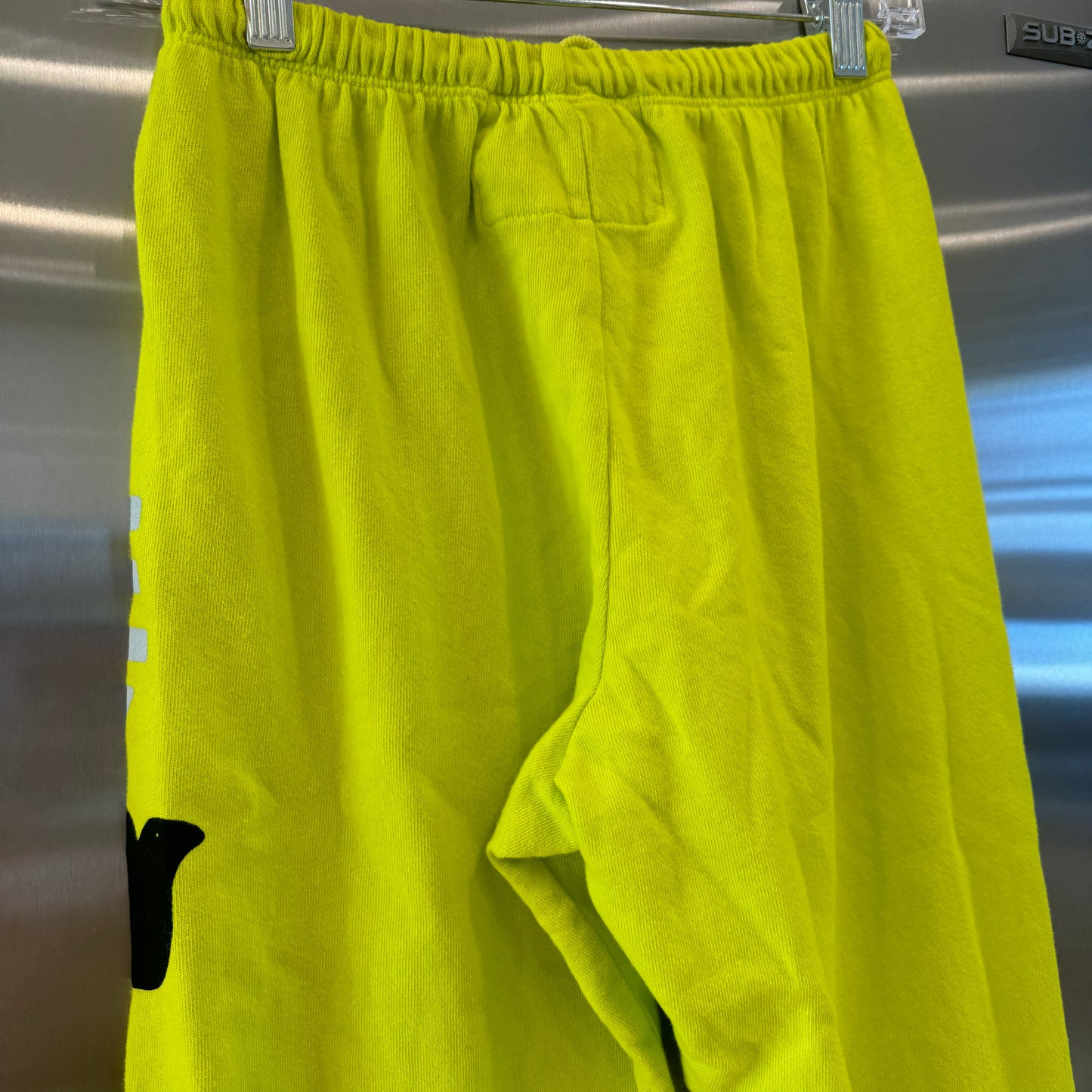 Free City Sweatpants Bright Green Chartreuse Glow Yellow Classic Logo Unisex
