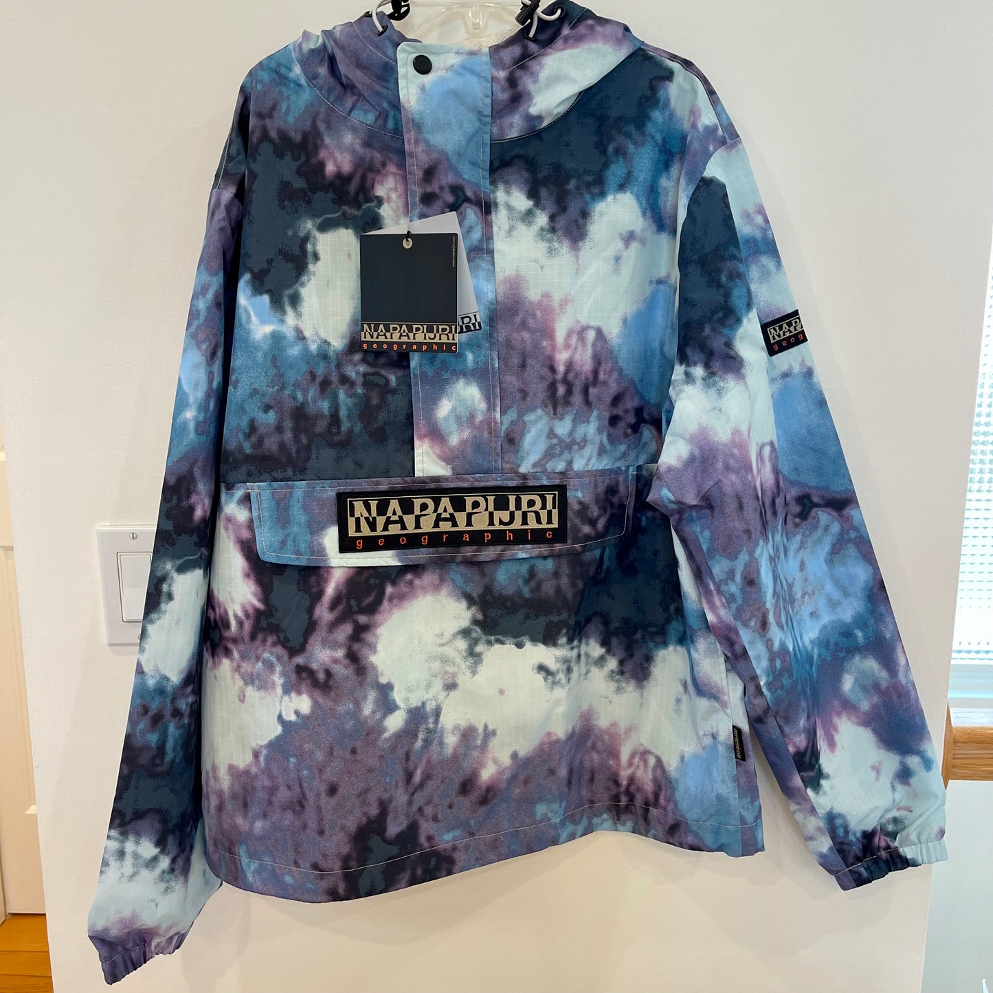 Napapijri Freestrider AOP Anorak pullover Blue tie dye jacket
