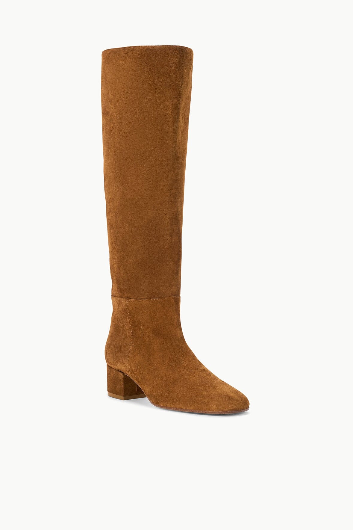 Staud Nancy Boot Leather Tall Knee High in Tan Brown