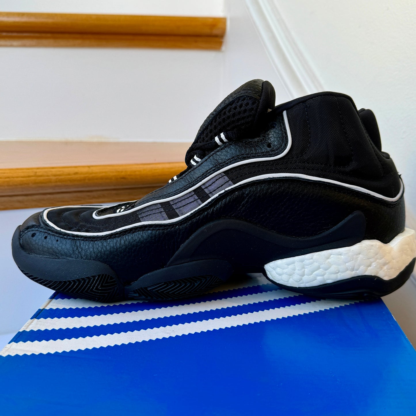 Adidas Never Made 98 X Crazy BYW in black / white sneakers