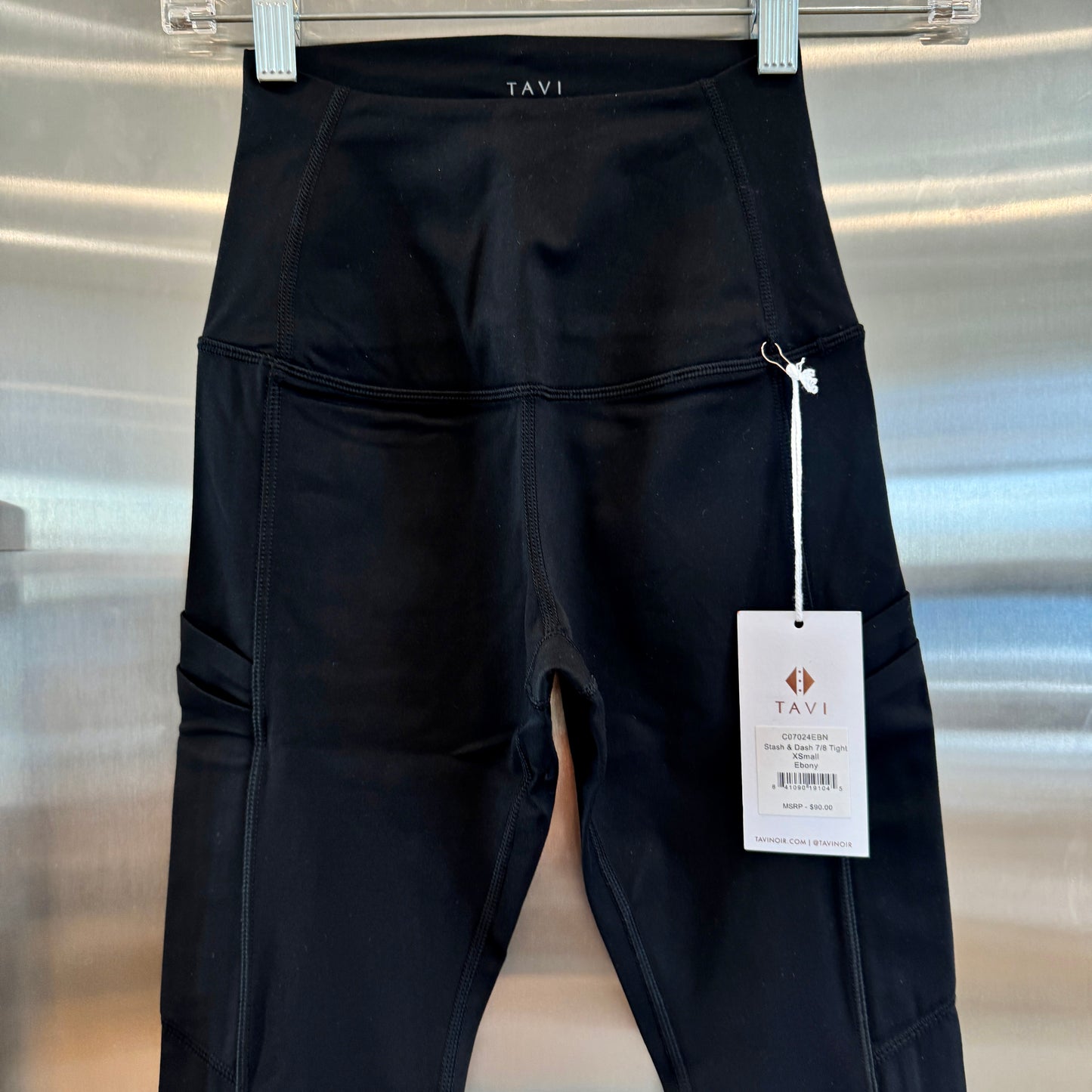 Tavi Stash & Dash 7/8 Leggings in Ebony Black Women’s Yoga Pant Leggings NEW