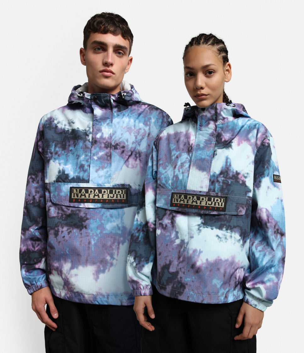 Napapijri Freestrider AOP Anorak pullover Blue tie dye jacket