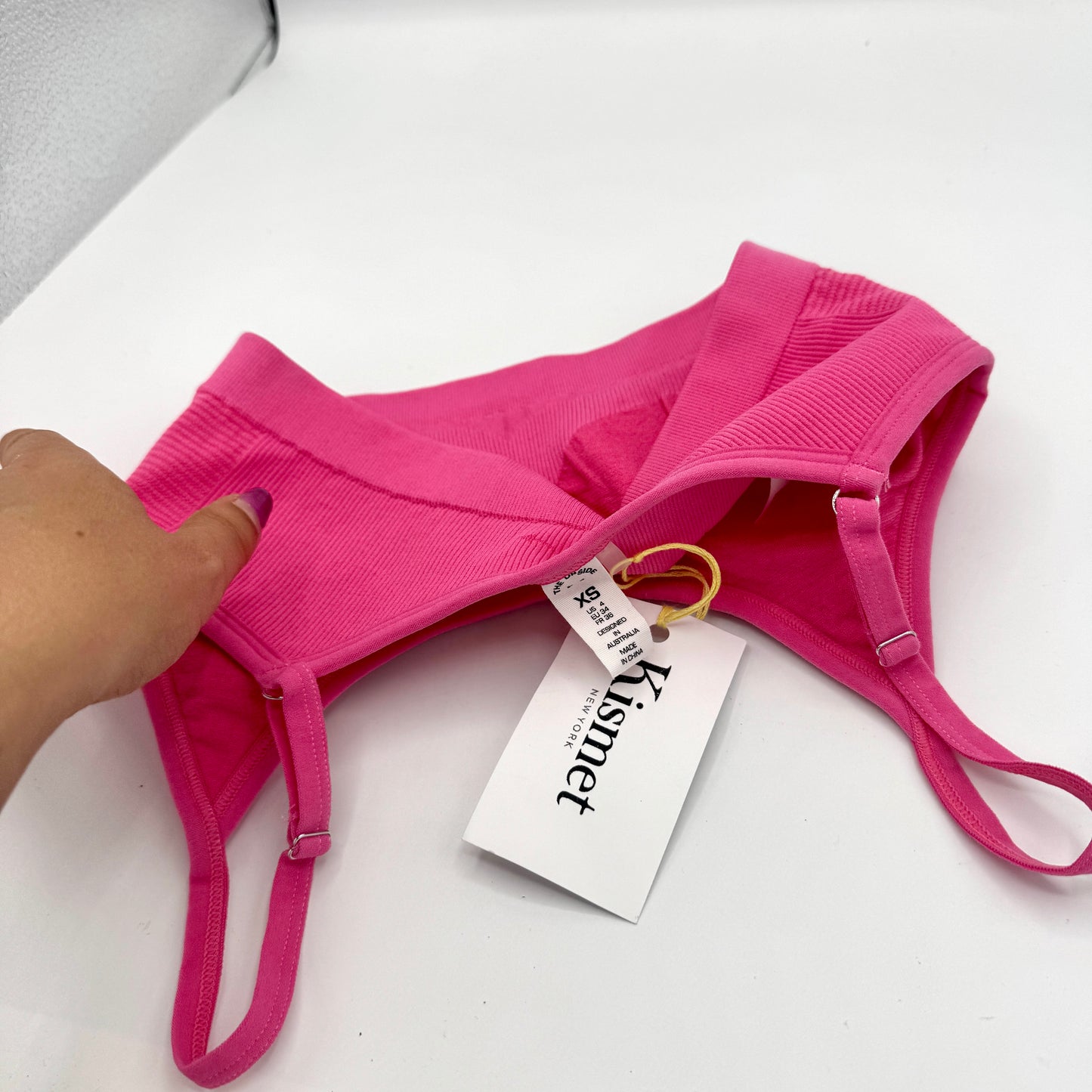 The Upside Ribbed Seamless Ballet Bra in Pink
