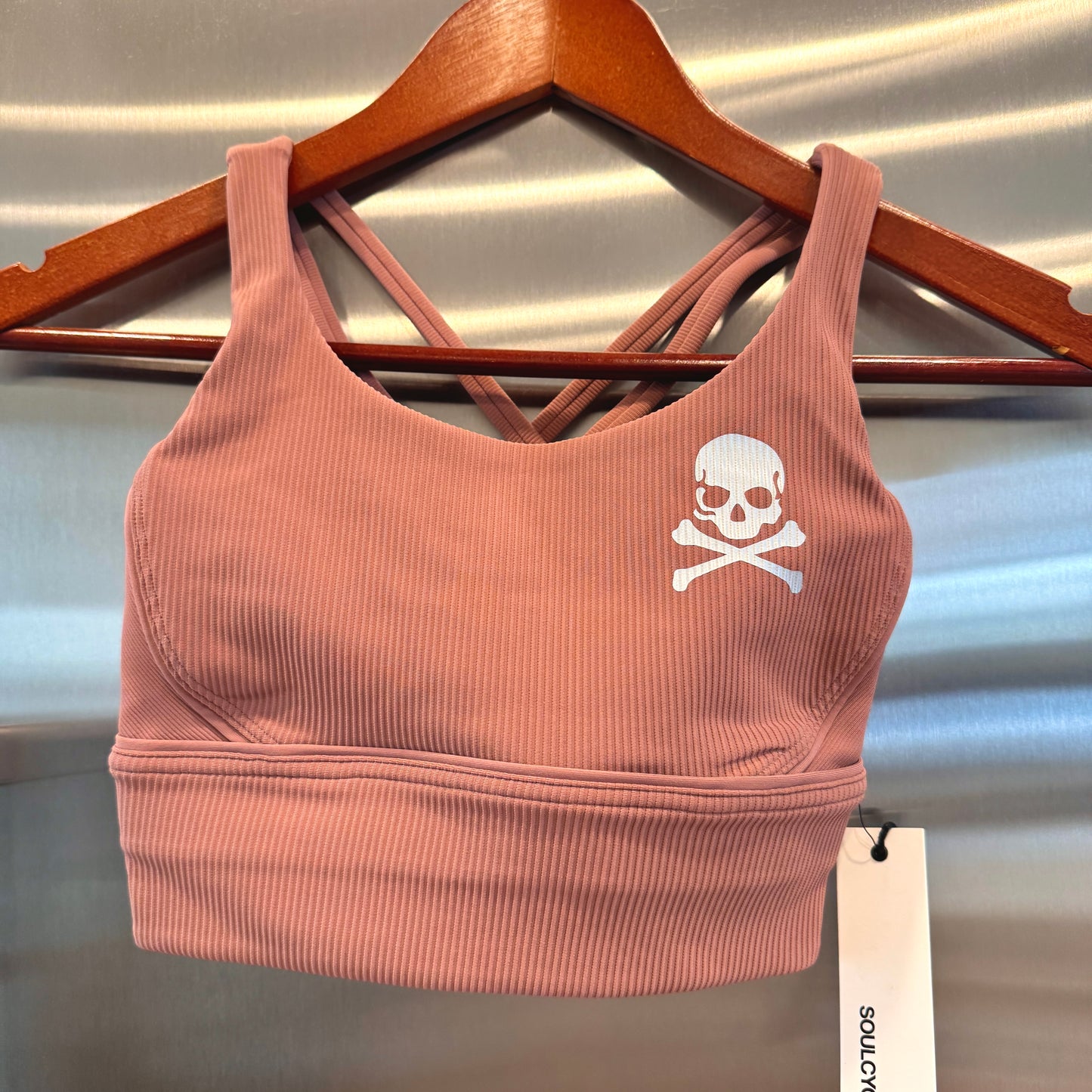 Lululemon Energy Bra in Ribbed Spiced Chai , Longline Soul Cycle Collab