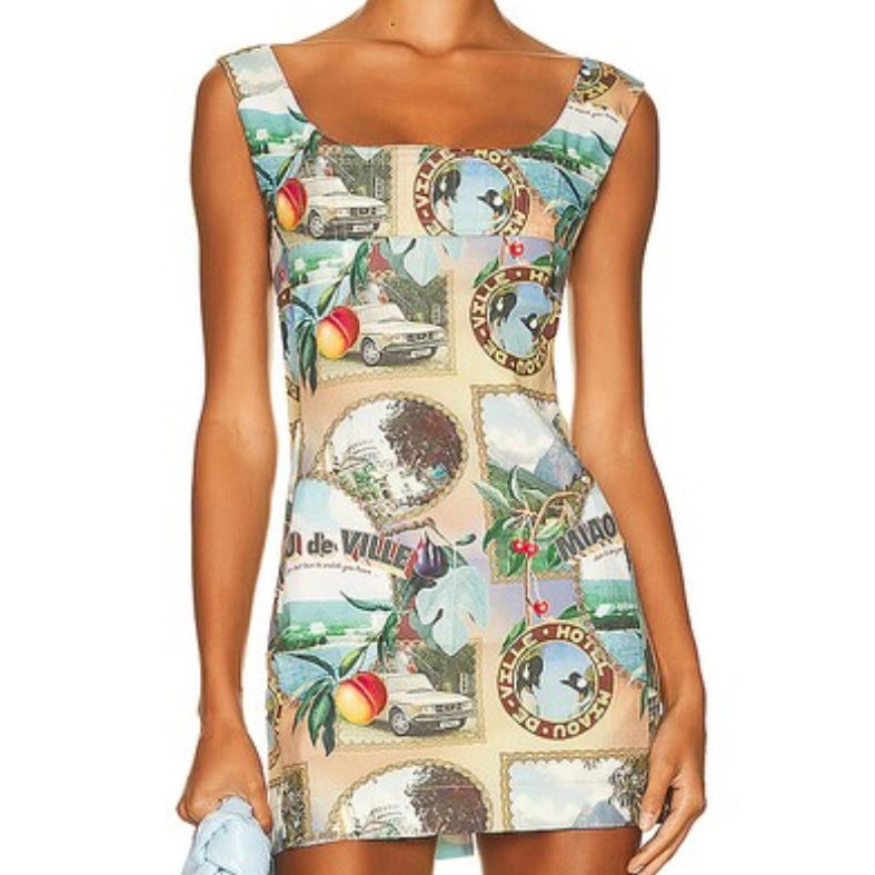 Miaou Vivi Mini Dress in Postcard