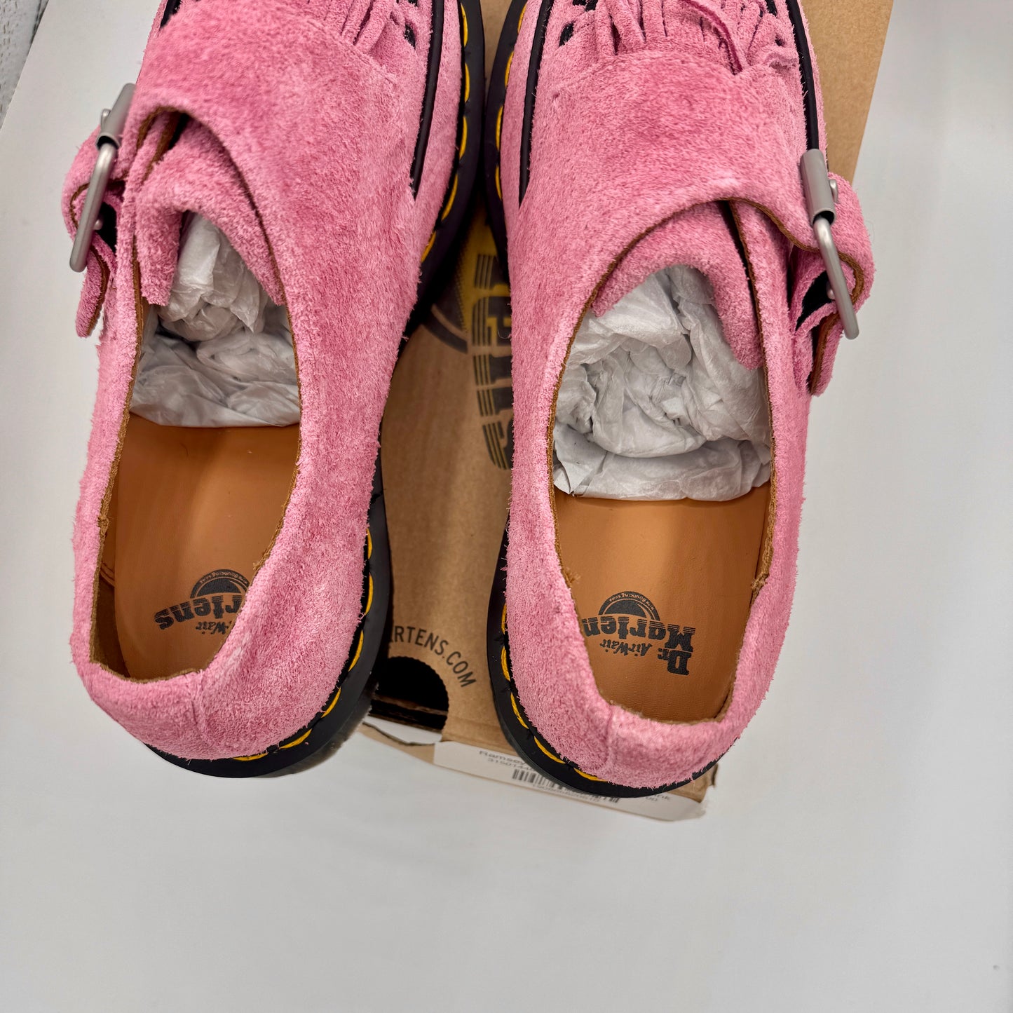 Dr. Marten Ramsey Monk KLT Creeper in Fondant Pink Suede Leather UNISEX