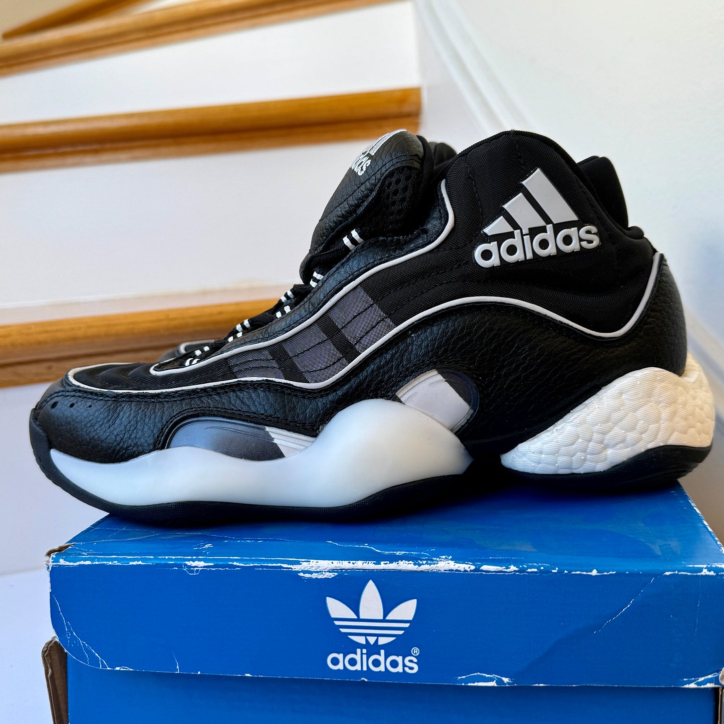 Adidas Never Made 98 X Crazy BYW in black / white sneakers