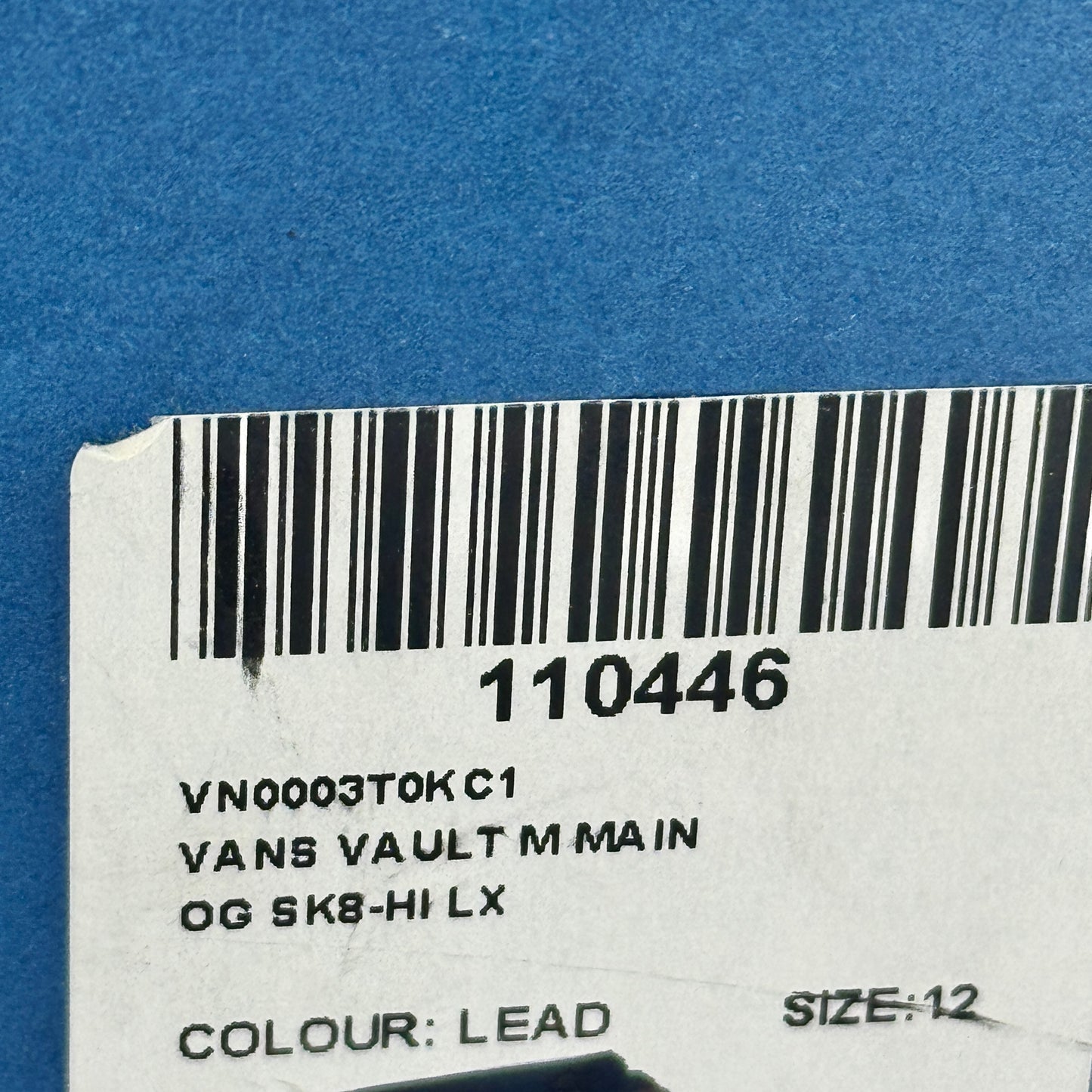 Vans OG Sk8 Hi LX Classic Skate Shoe in Lead Blue