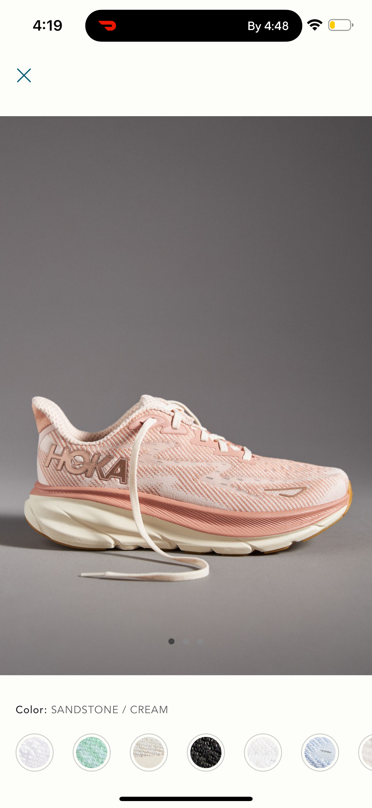 Hoka Clifton 9 Women’s Running Shoes in Sandstone / Cream