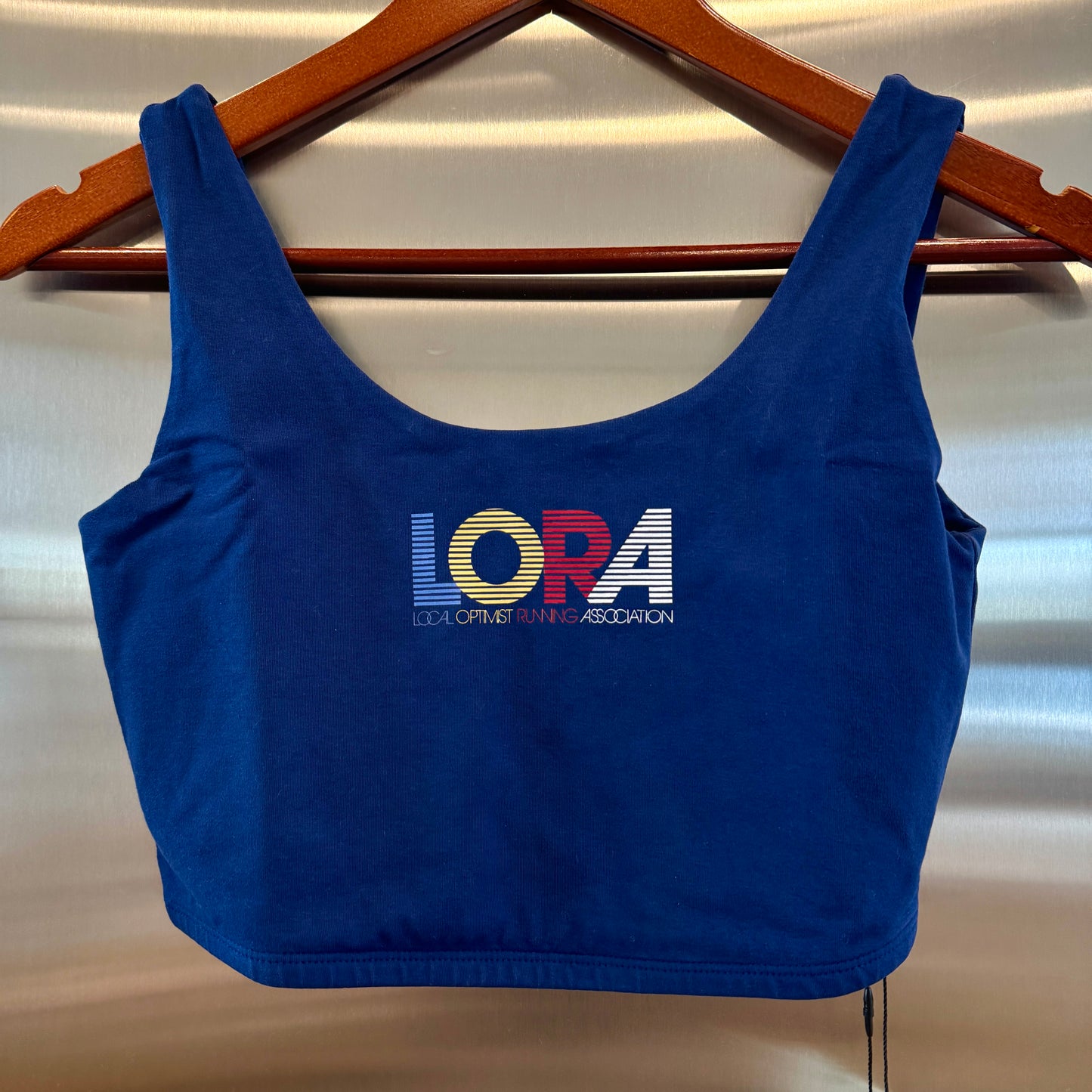 MadHappy Local Optimist Run Club Top Biker Athletic Tank in Starry Blue Navy