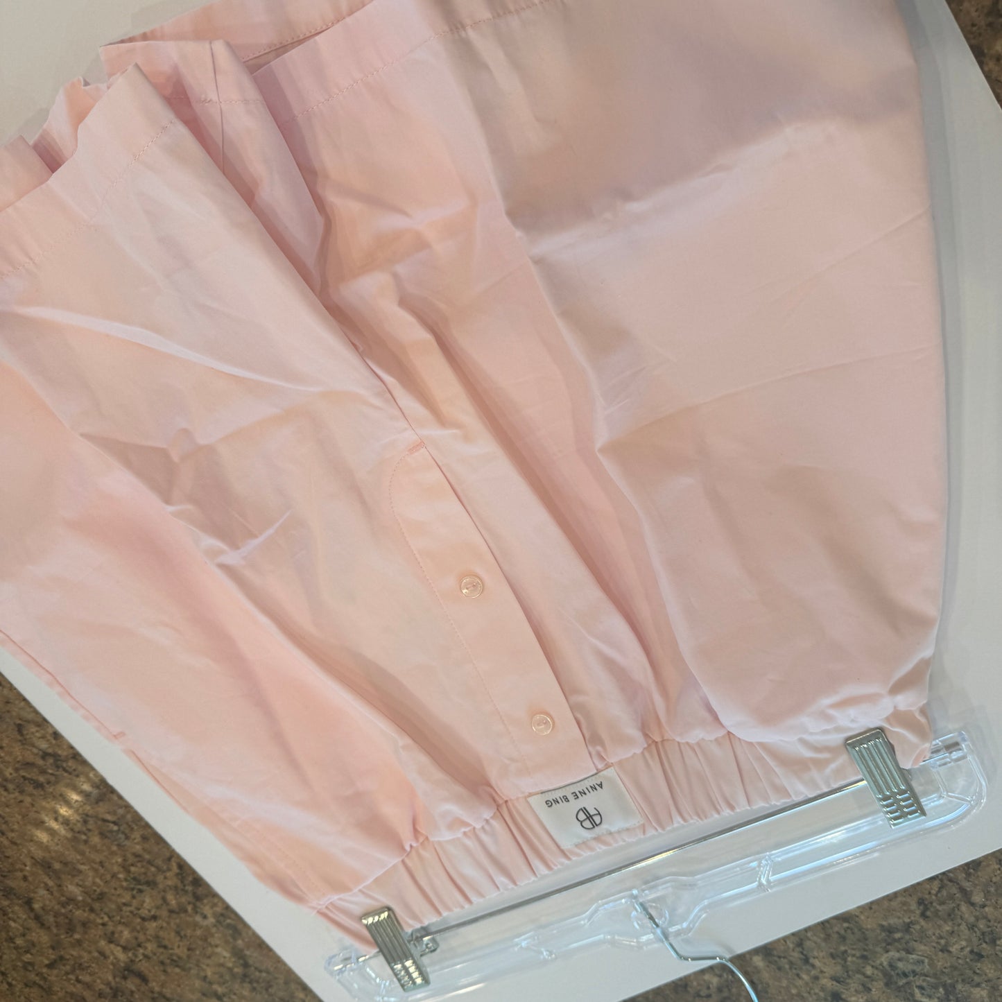 Anine Bing Liam Boxer Short Women’s Shorts with pockets in blush light pink