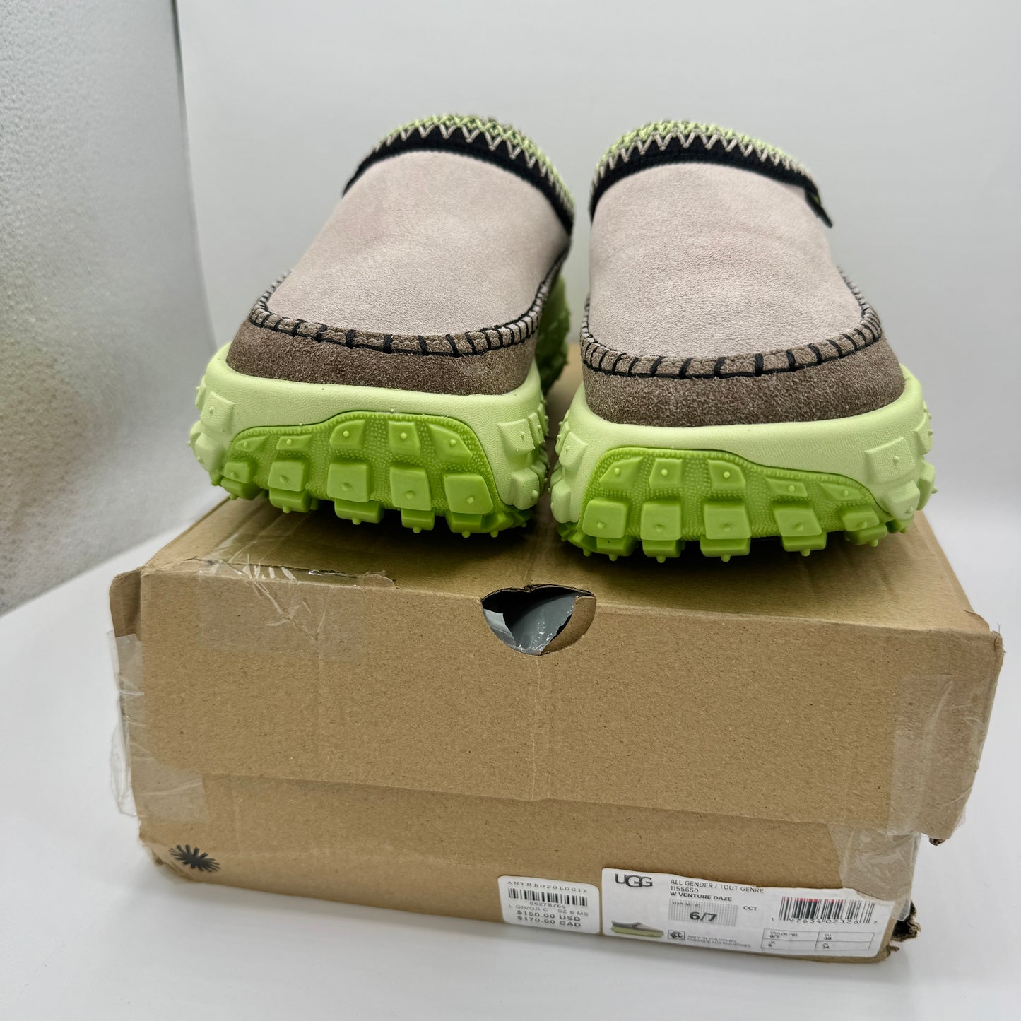 Ugg Venture Daze Platform Slide Shoes Unisex Green