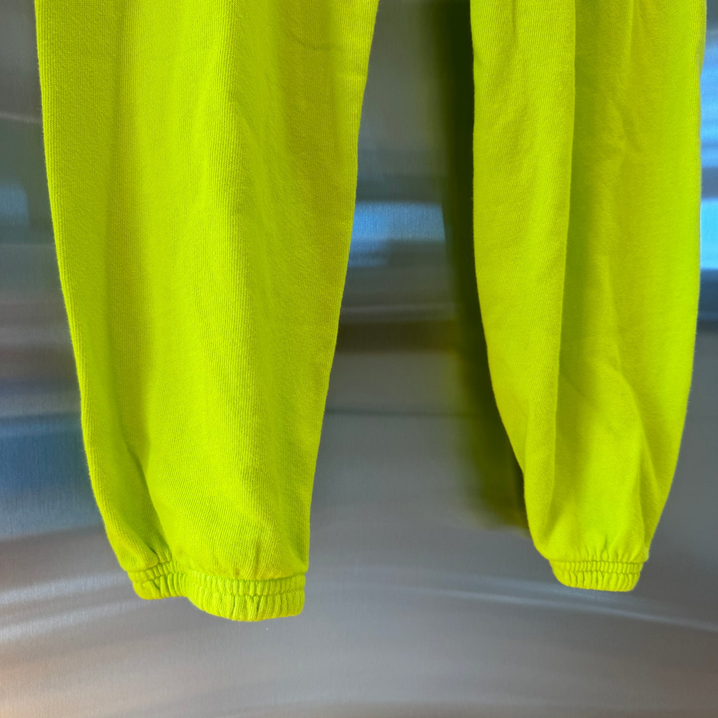 Free City Sweatpants Bright Green Chartreuse Glow Yellow Classic Logo Unisex