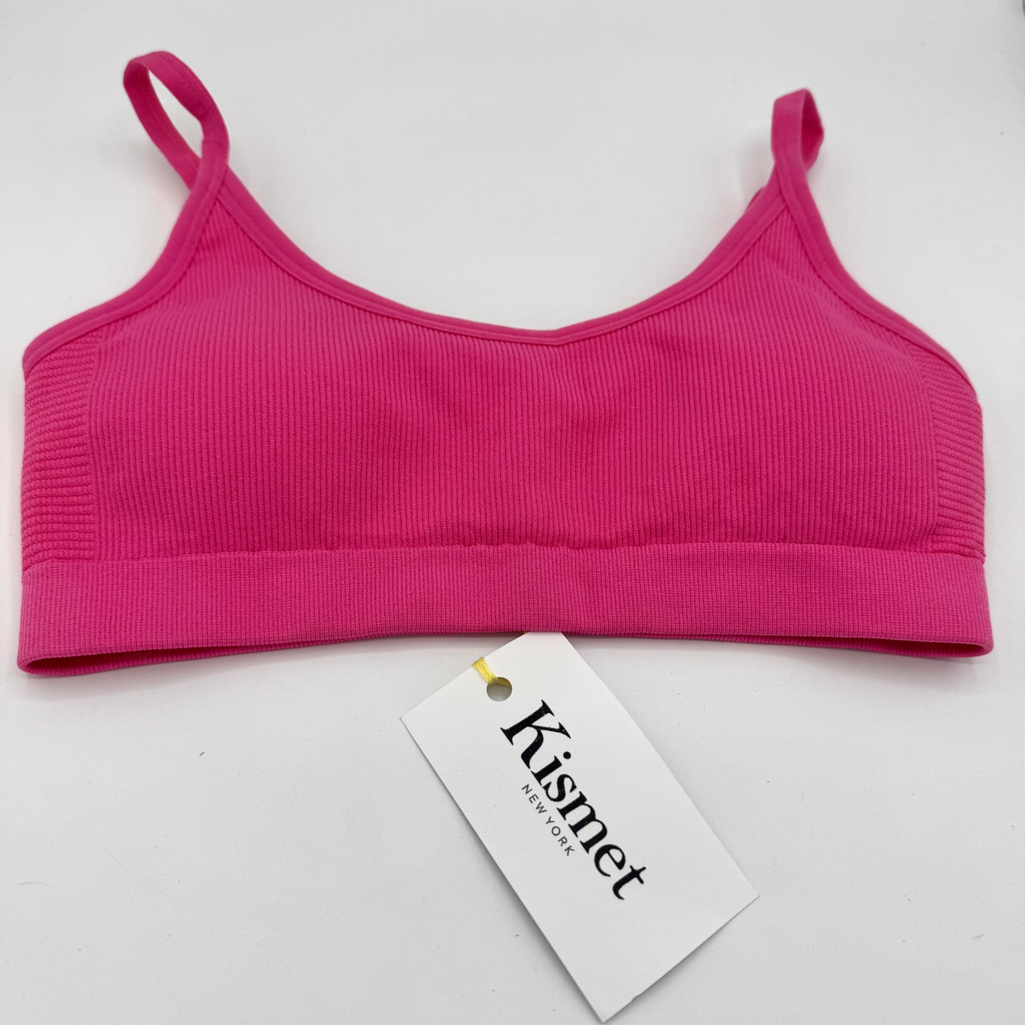 The Upside Ribbed Seamless Ballet Bra in Pink