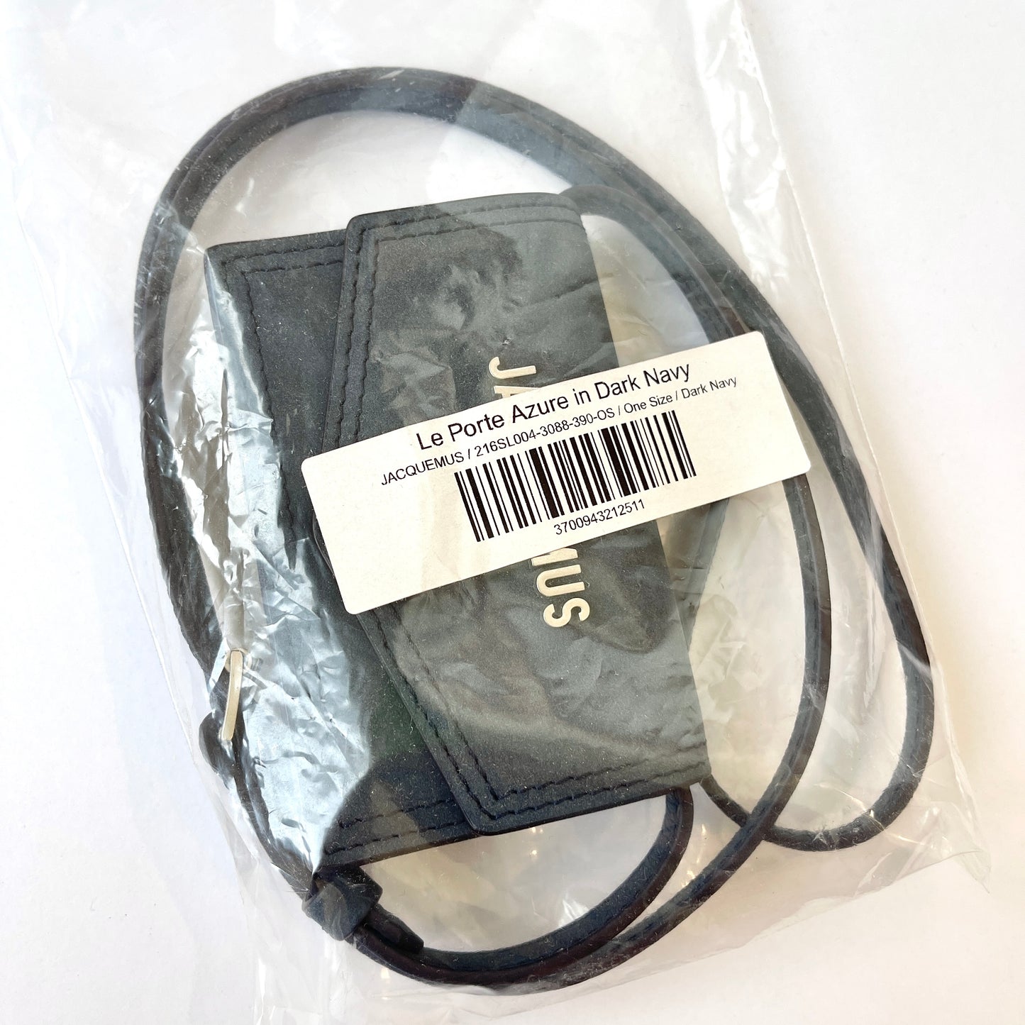 Jacquemus Le Porte Azur in Dark Navy Envelope Crossbody Wallet Bag Pouch