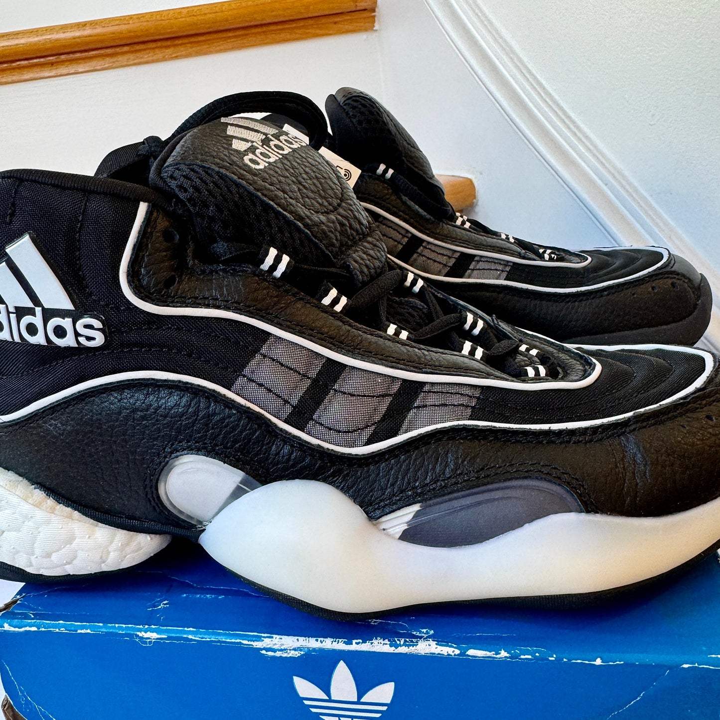 Adidas Never Made 98 X Crazy BYW in black / white sneakers