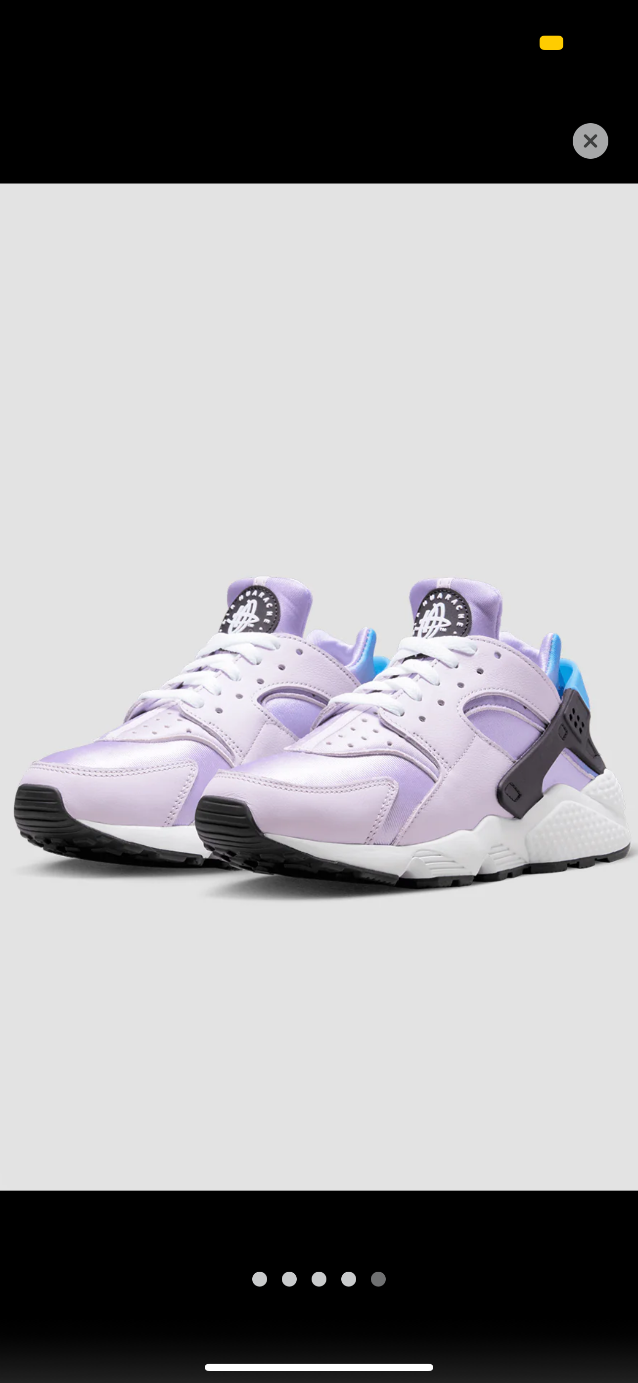 Nike Hurache Women’s Sneakers in Lilac Purple / Black / Barely Grape / White