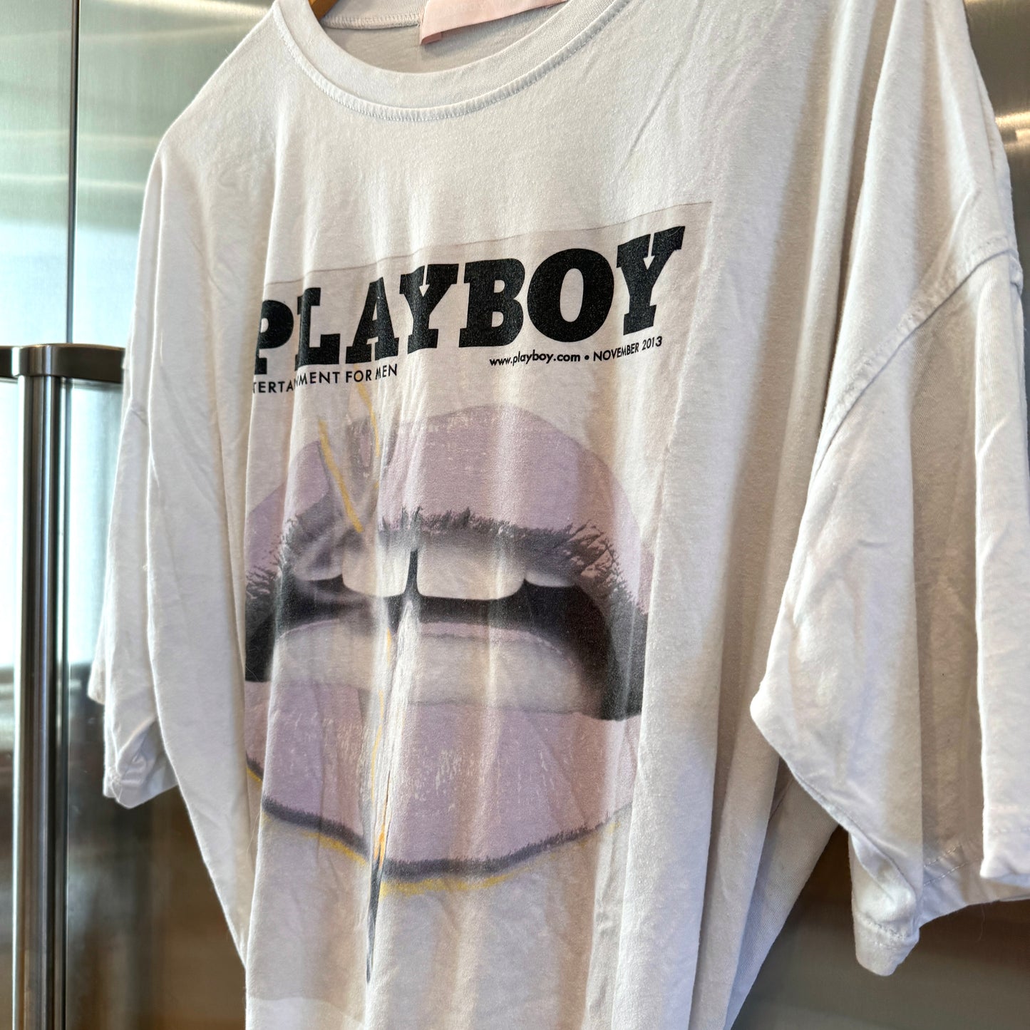 Missguided x Playboy Lips Shirt Dress Oversized Tee Women’s Collab , Good Pre-Owned Condition