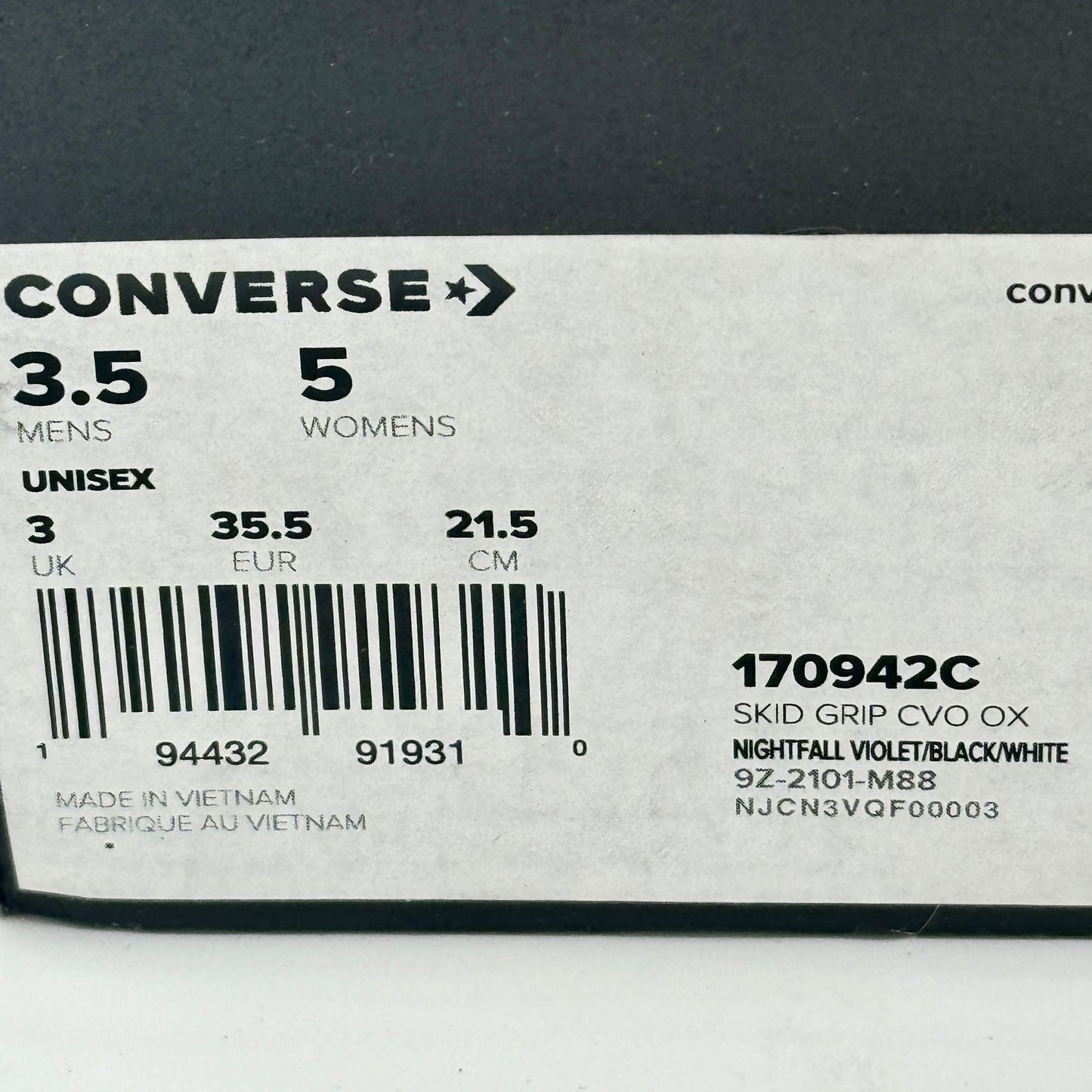 Converse Skid Grip CVO Sneakers Unisex Archive Print - Nightfall Purple