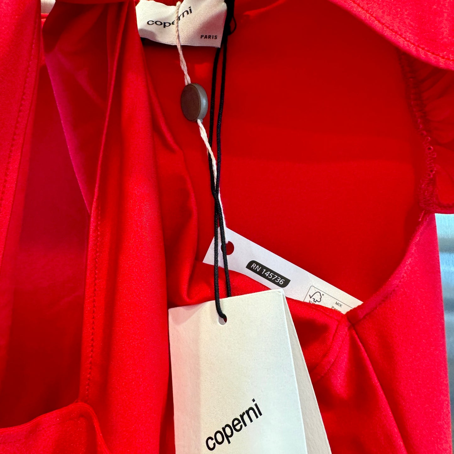 Coperni Twist Mini Dress in Lipstick Red Cut Out Brand New