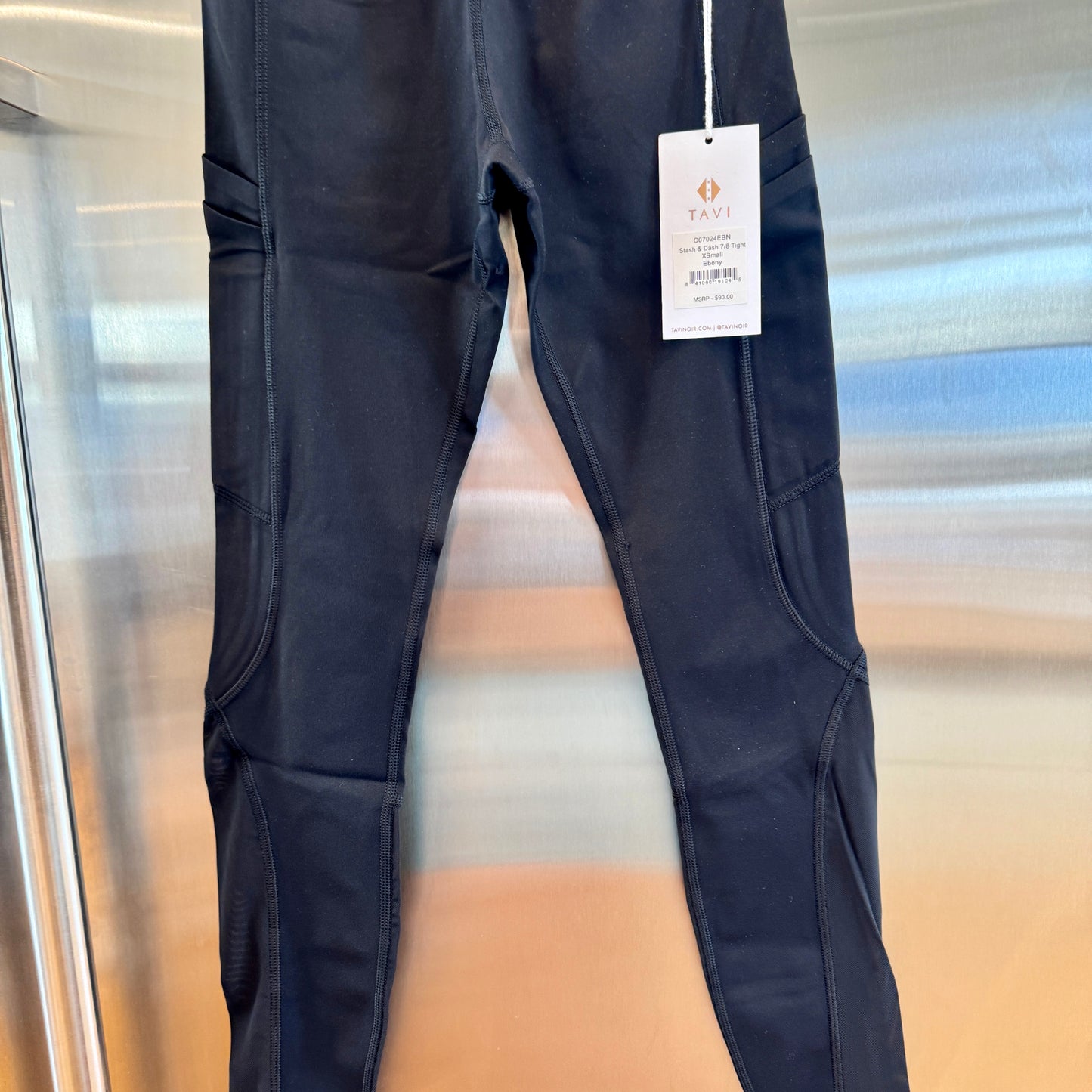 Tavi Stash & Dash 7/8 Leggings in Ebony Black Women’s Yoga Pant Leggings NEW