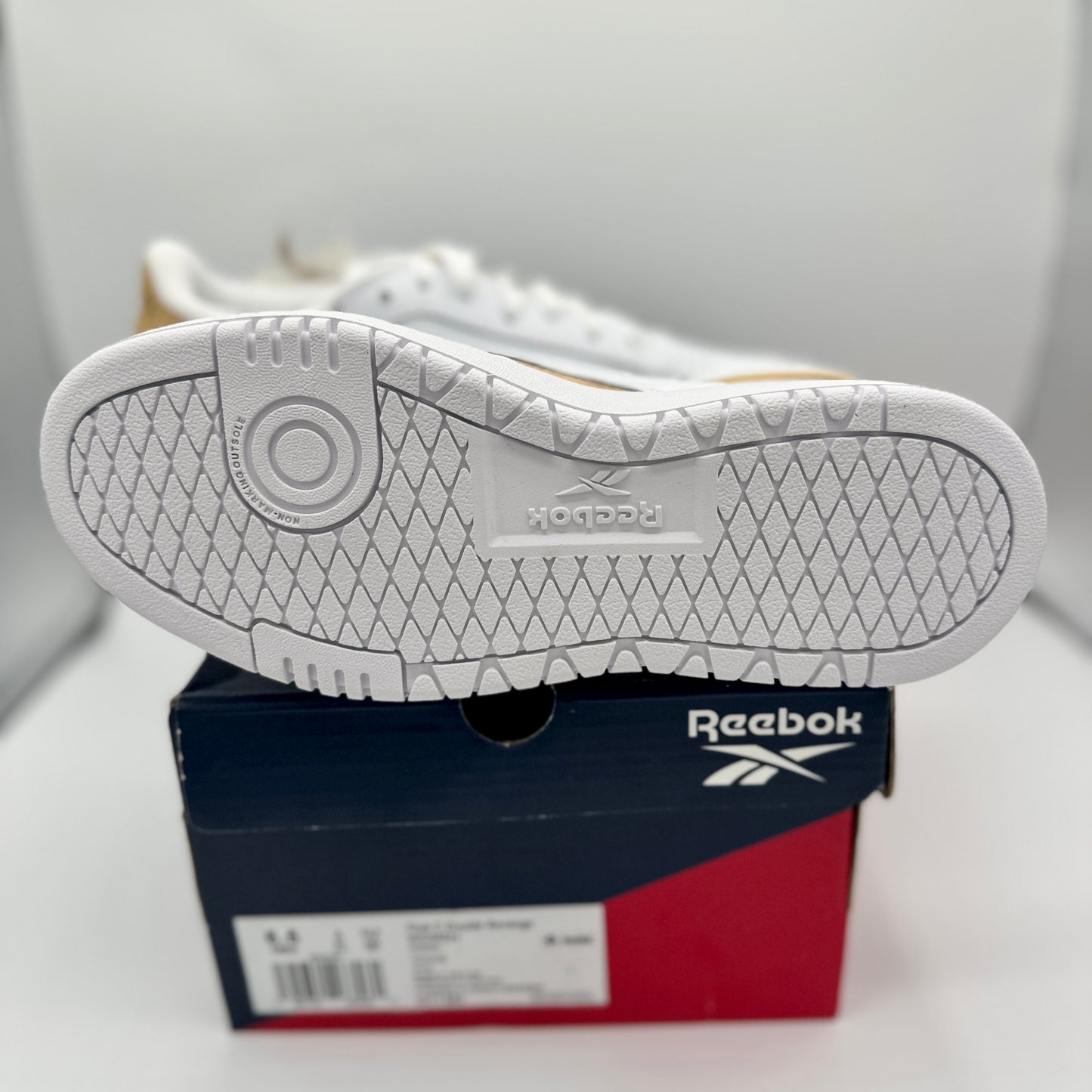 Reebok Women's Club C Double Platform Revenge Sneakers White / Tan Shoes