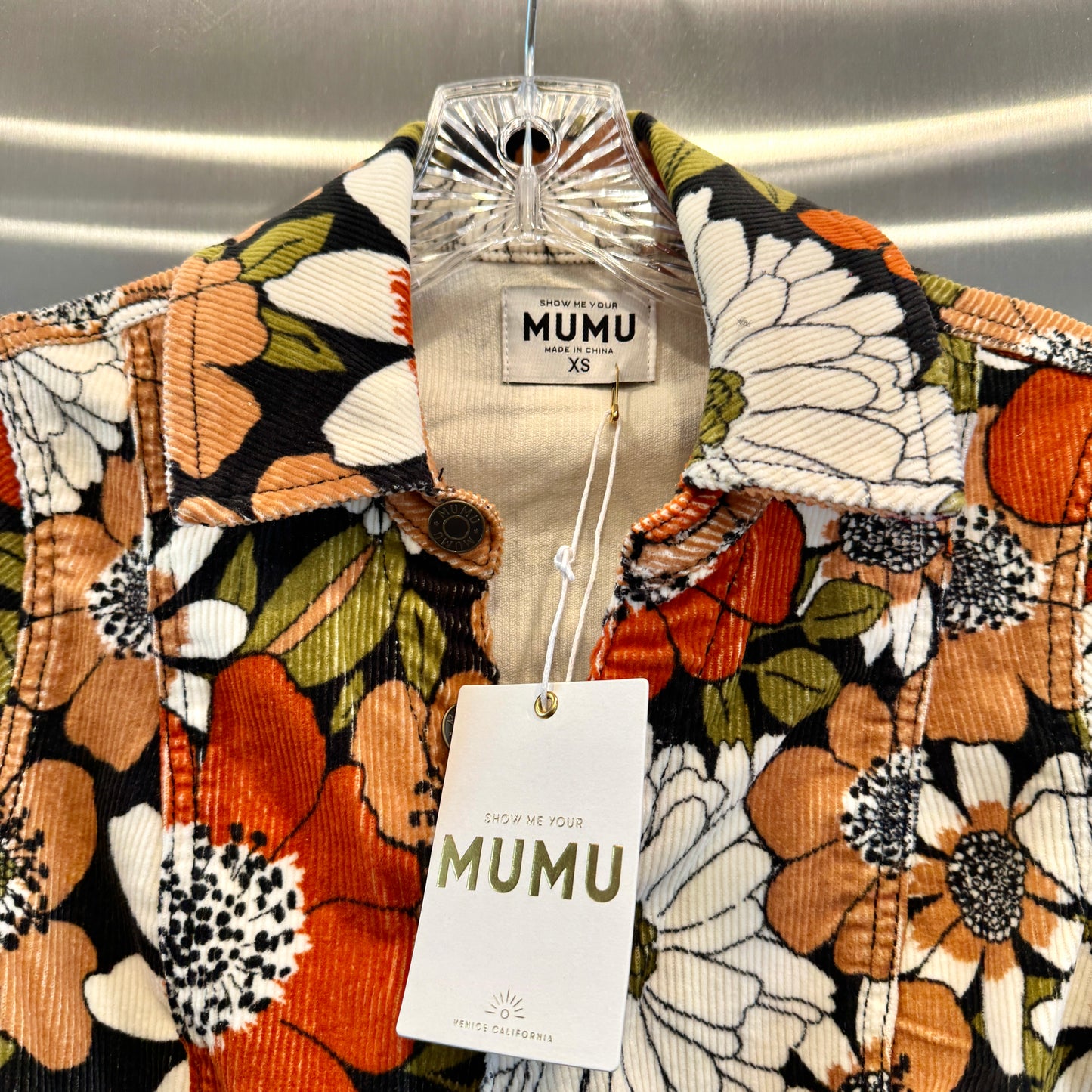 Show Me Your Mumu Cropped Everhart Jumpsuit in Hutton Floral Corduroy