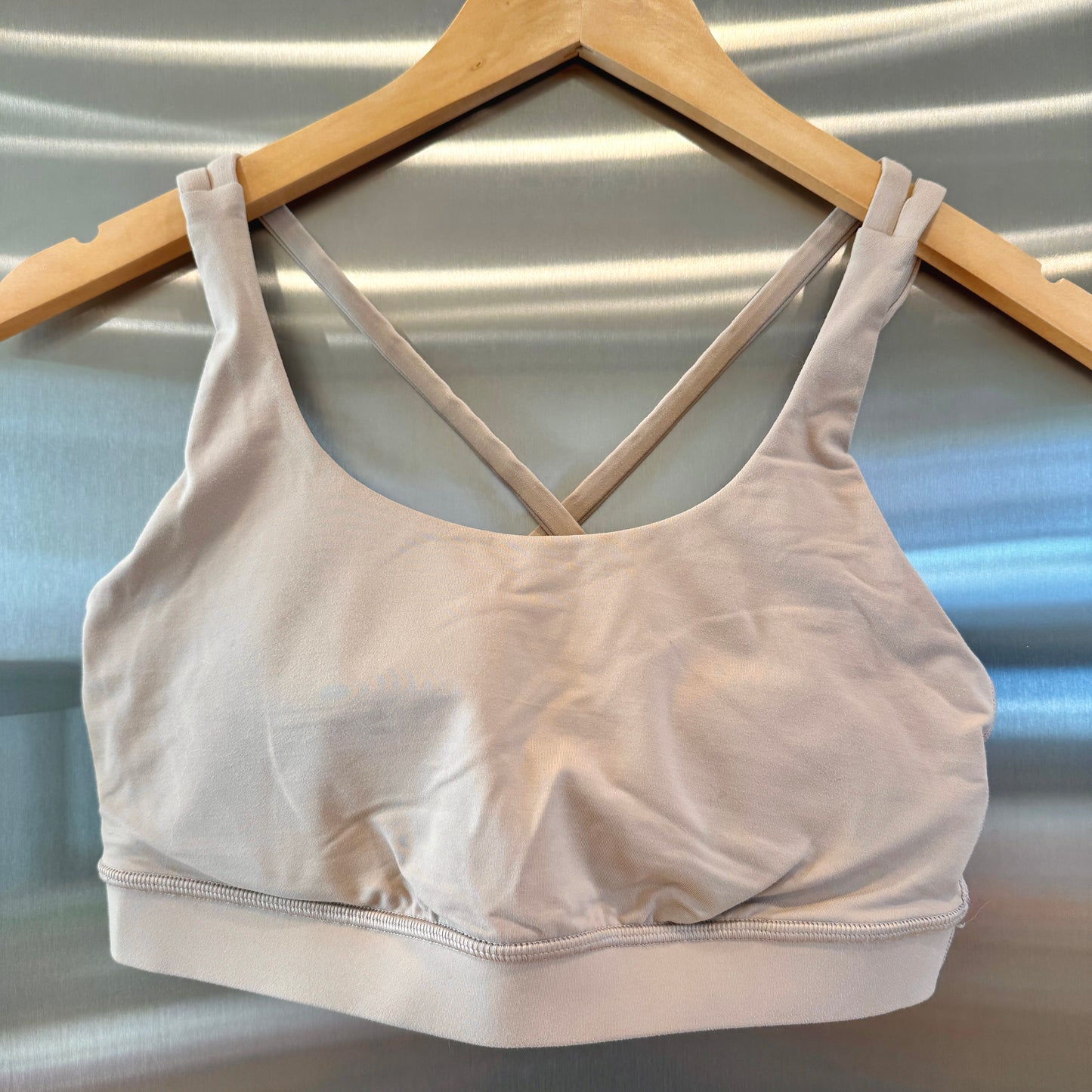Lululemon Energy Sports Bra Tan Nude Beige Excellent Pre-Owned Condition * Used