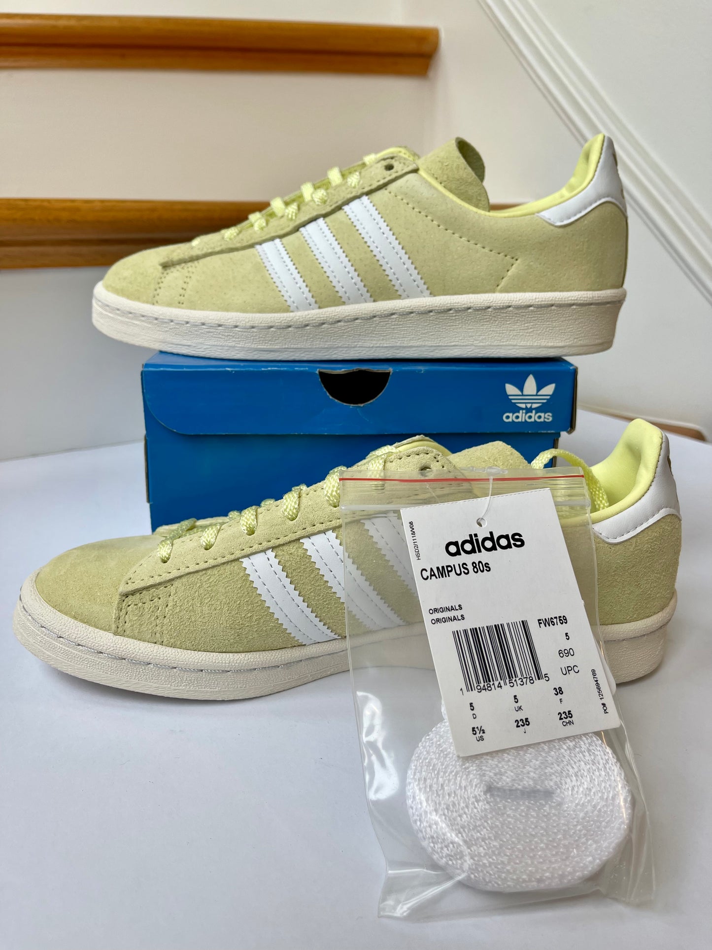 Adidas Campus 80s Light yellow green Sneakers