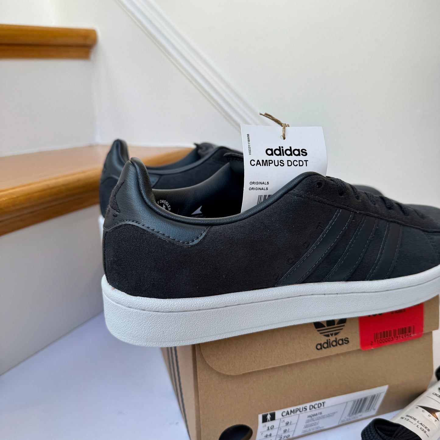 Adidas x DCDT Campus Collab sneakers dark grey, navy shoes leather