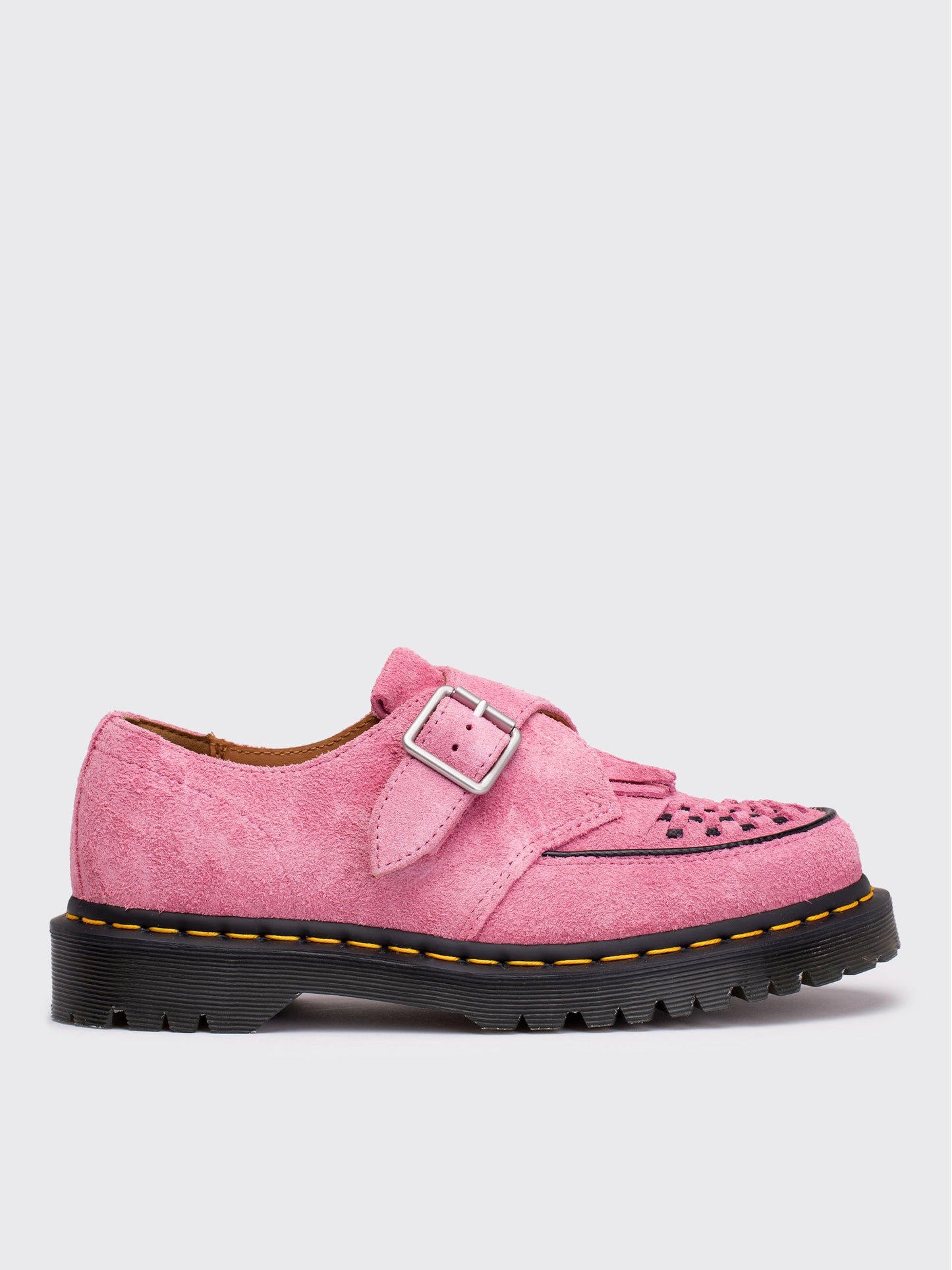 Dr. Marten Ramsey Monk KLT Creeper in Fondant Pink Suede Leather UNISEX