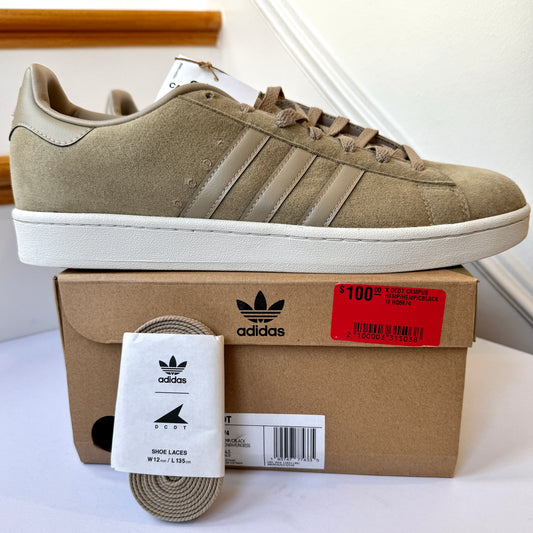 Adidas x DCDT Campus Collab sneakers hemp light brown beige shoes leather