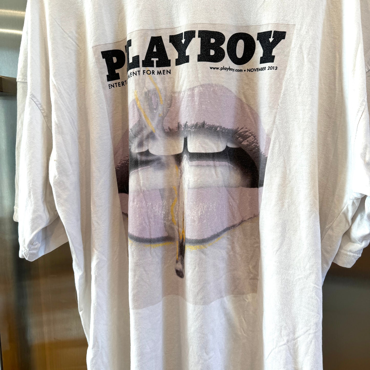 Missguided x Playboy Lips Shirt Dress Oversized Tee Women’s Collab , Good Pre-Owned Condition