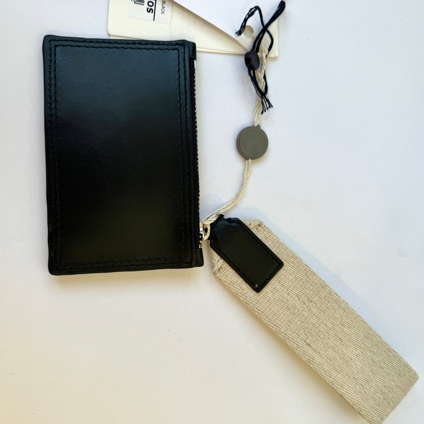 Jacquemus Le Porte Nastinu Wallet Cardholder Wristlet Keychain Black Leather