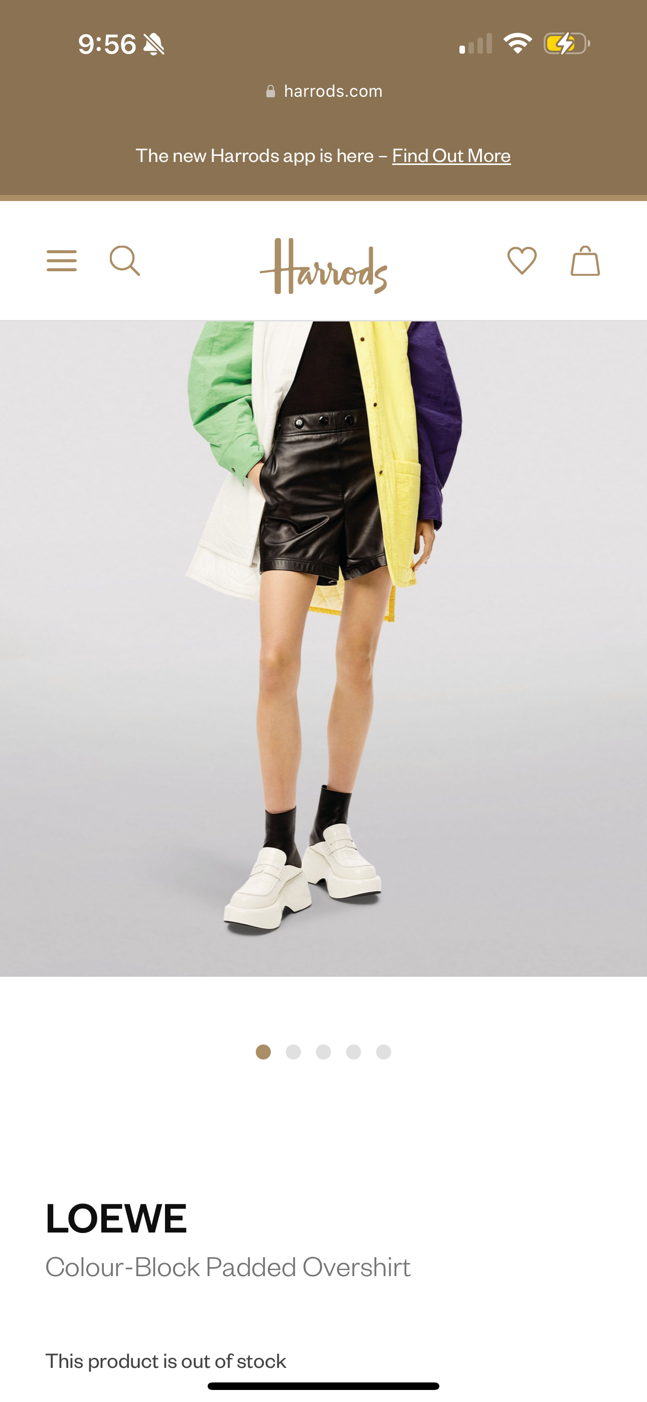 Loewe Padded Overshirt Multicolored Jacket Leather Collar Over shir multi
