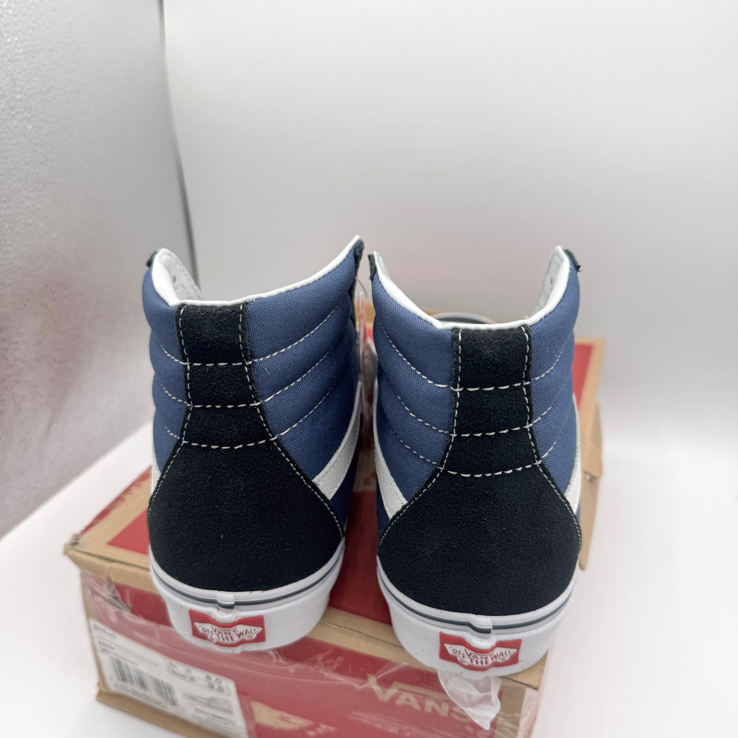 Vans Sk8 Hi Navy Blue / Black High Top Classic Skate Shoe