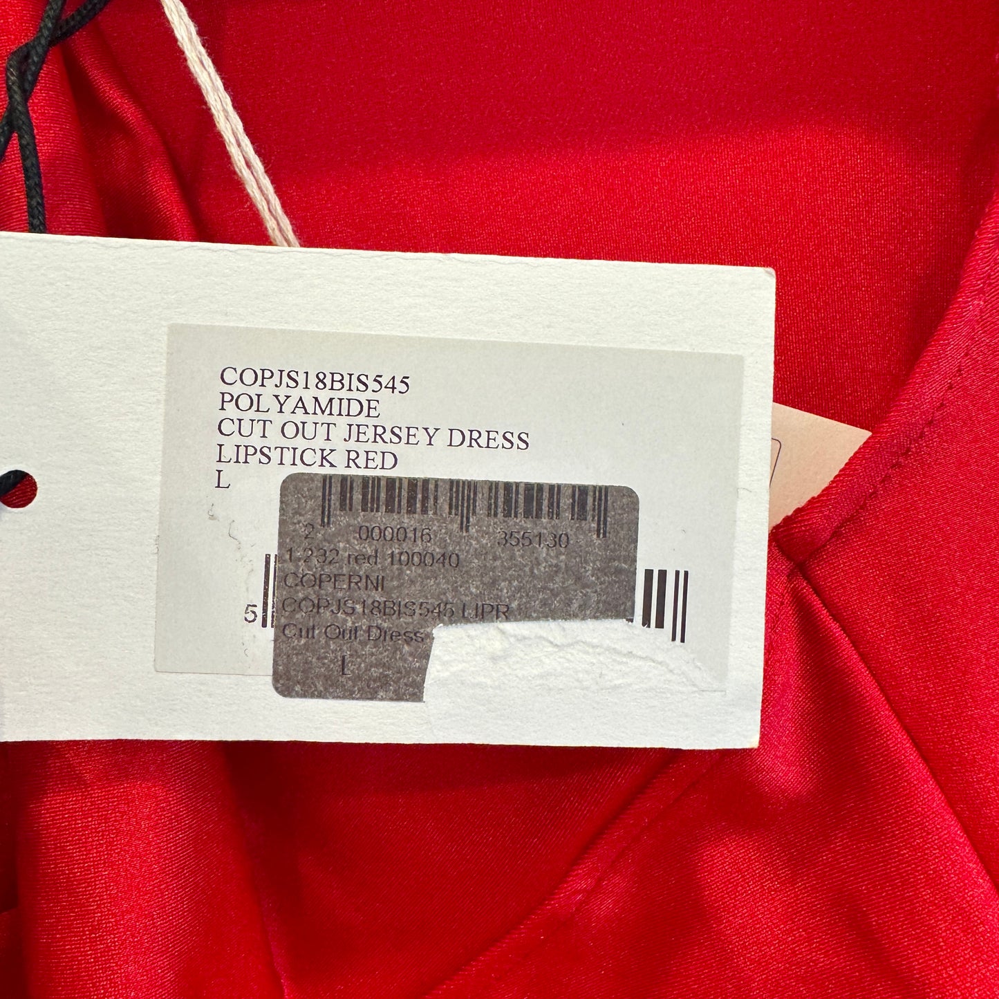 Coperni Twist Mini Dress in Lipstick Red Cut Out Brand New