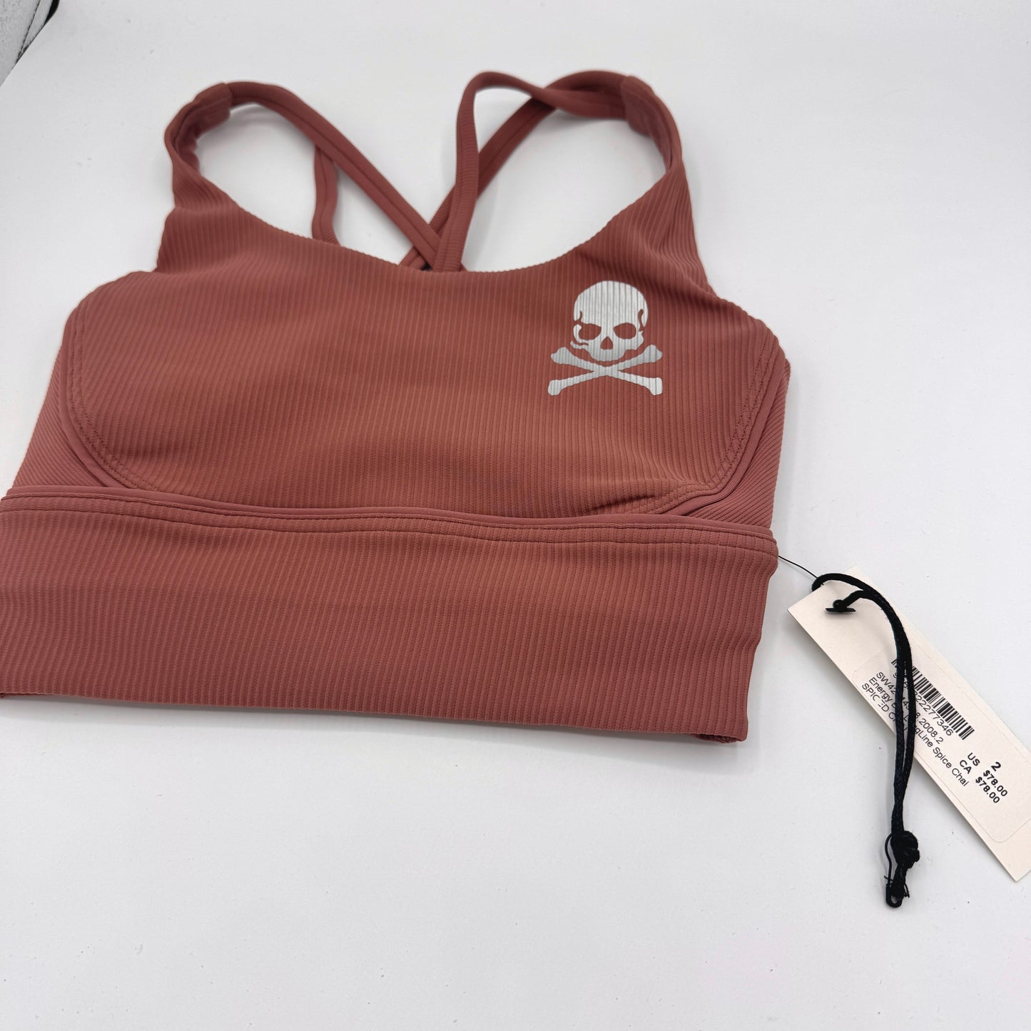 Lululemon Energy Bra in Ribbed Spiced Chai , Longline Soul Cycle Collab