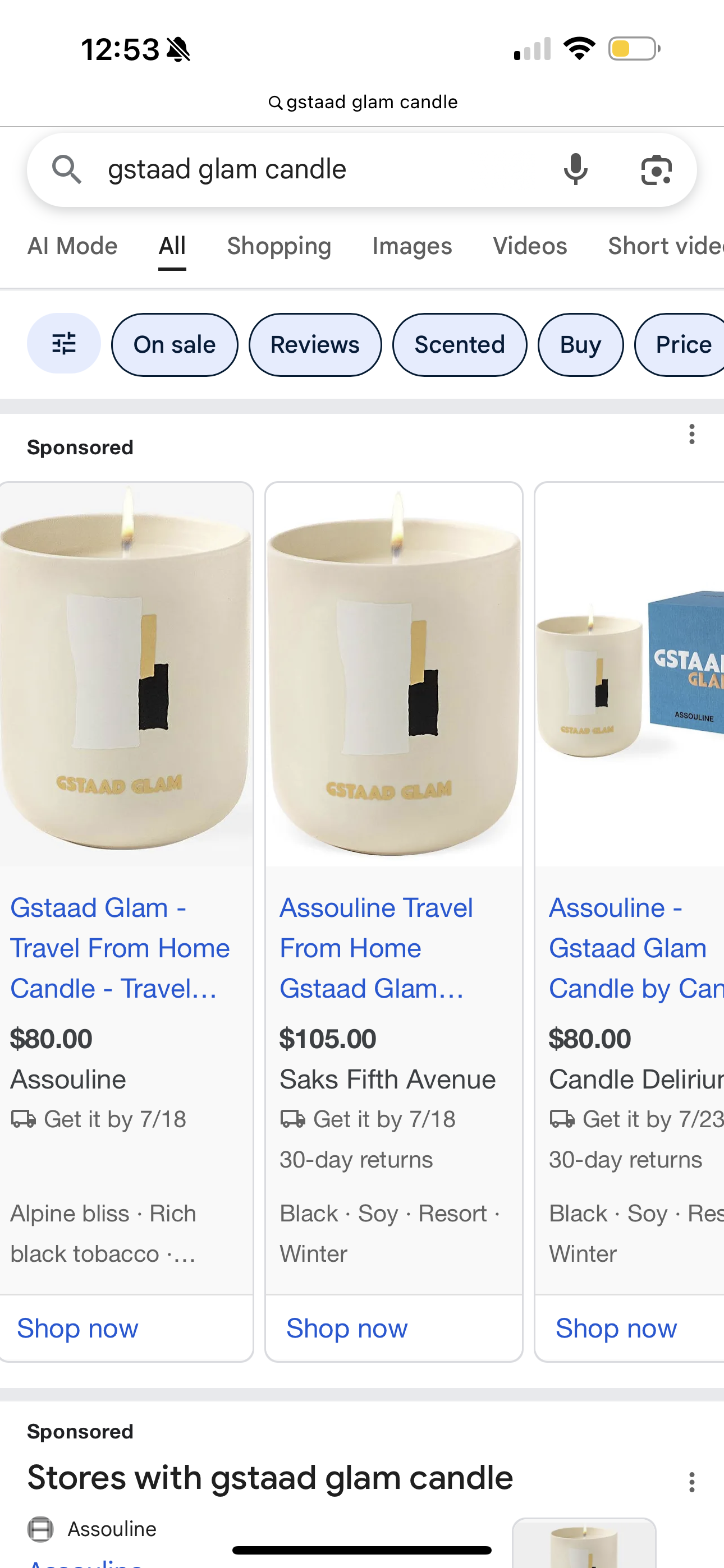 Assouline Gstaad Glam Boxed Candle