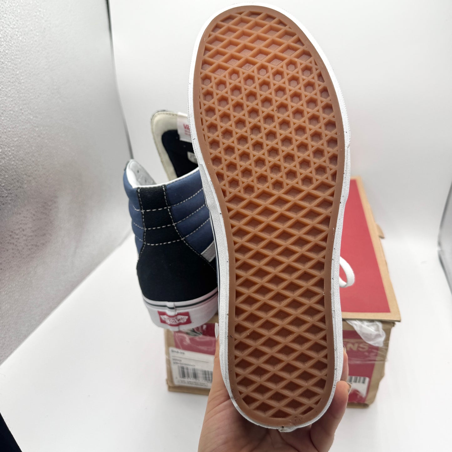Vans Sk8 Hi Navy Blue / Black High Top Classic Skate Shoe