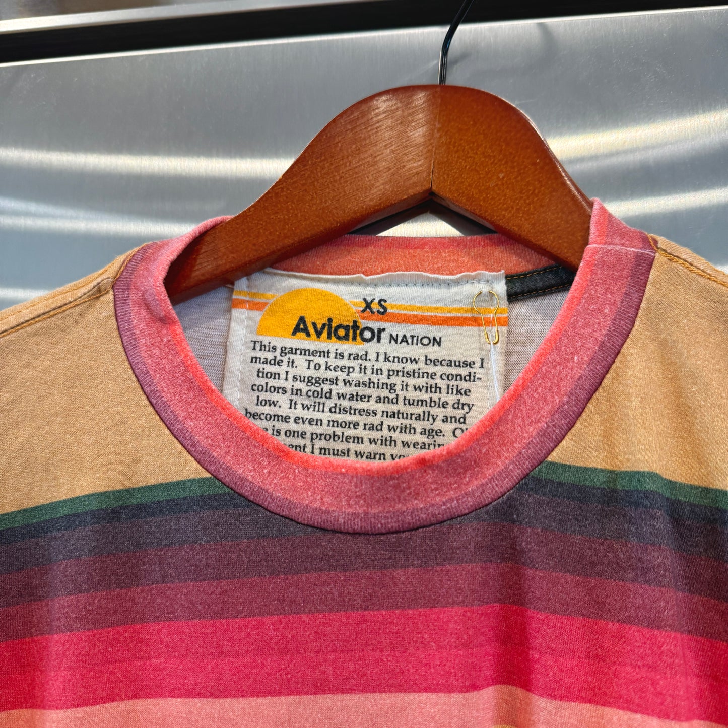 Aviator Nation Long Sleeve Shirt Tribal Serape with Bolt