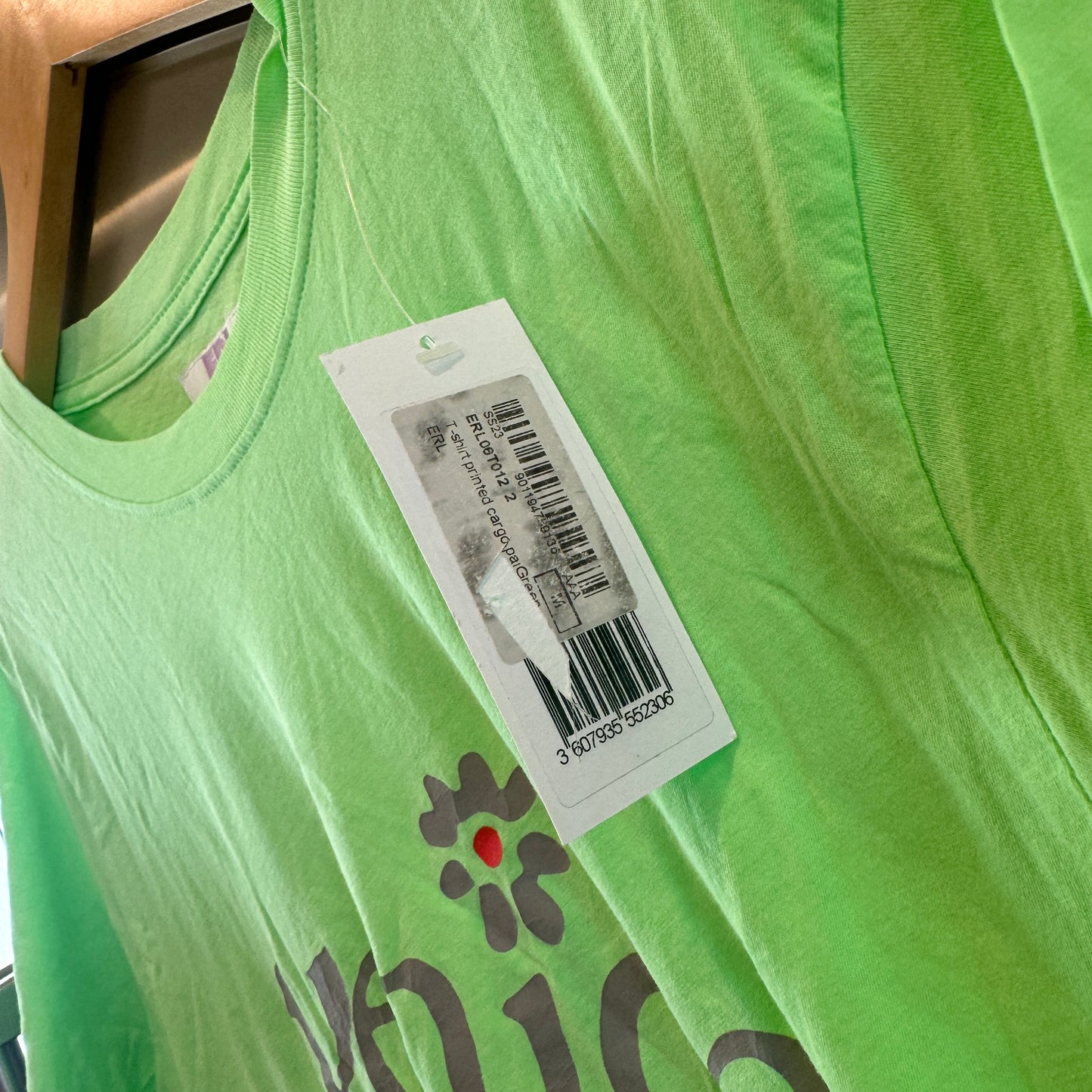 Erl Venice Green Tee Shirt Be Nice Print Unisex Signature Design Brand New