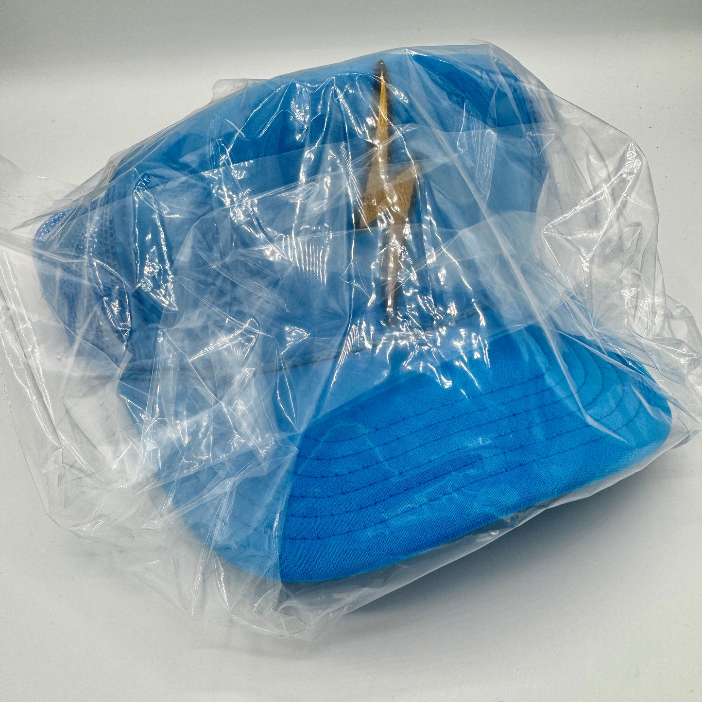 Aviator Nation Trucker Bolt Hat Neon Blue embroidered lightning patch cap