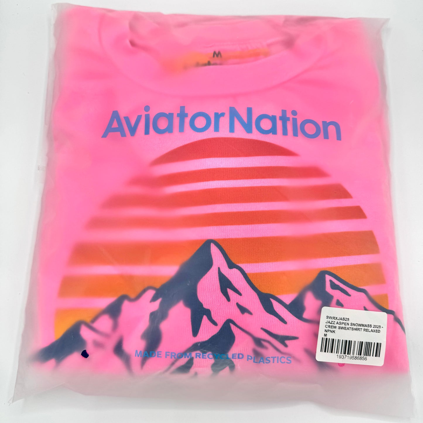 Aviator Nation Aspen Snowmass Jazz Music Festival Crewneck Sweatshirt - Neon Pink