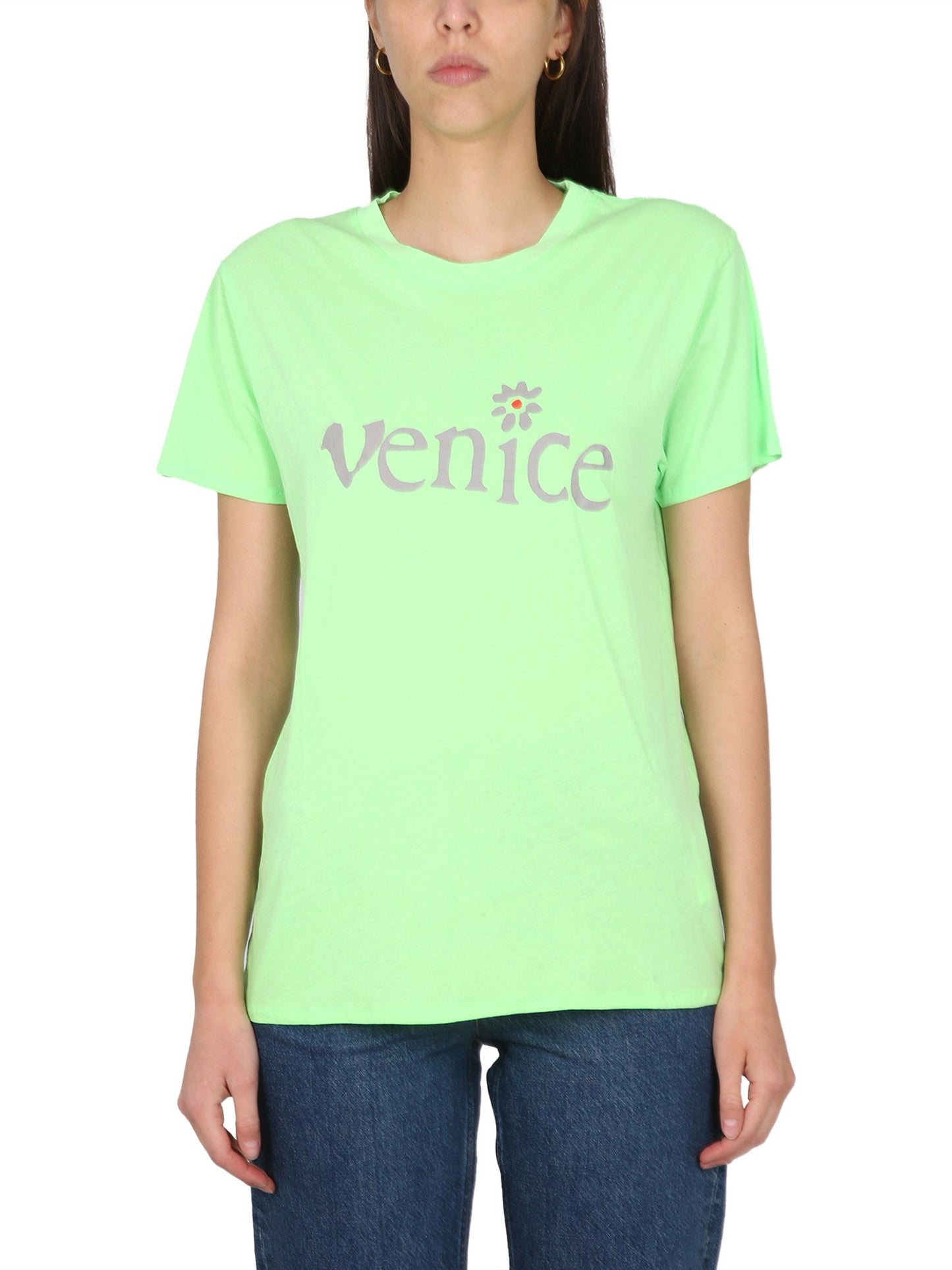 Erl Venice Green Tee Shirt Be Nice Print Unisex Signature Design Brand New