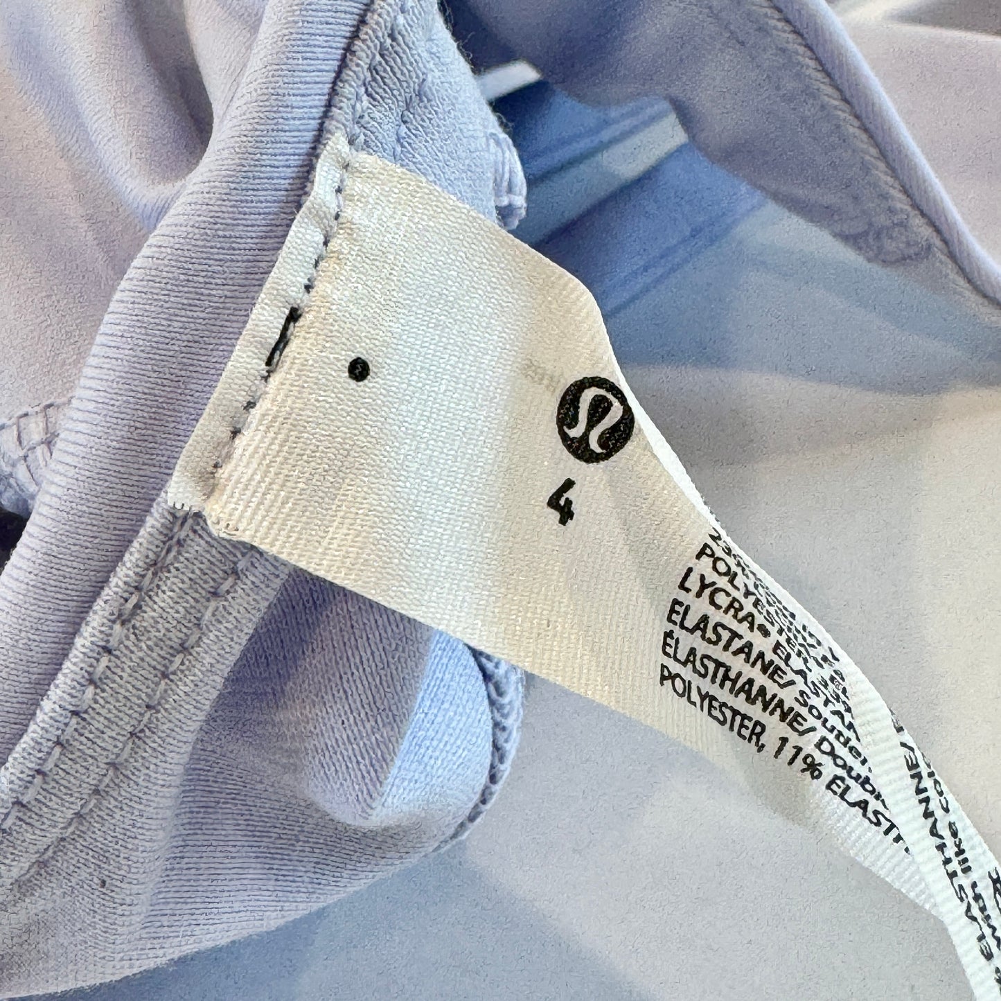 Lululemon Energy Long Sports Bra in Pastel Blue Light Purple Soul Cycle