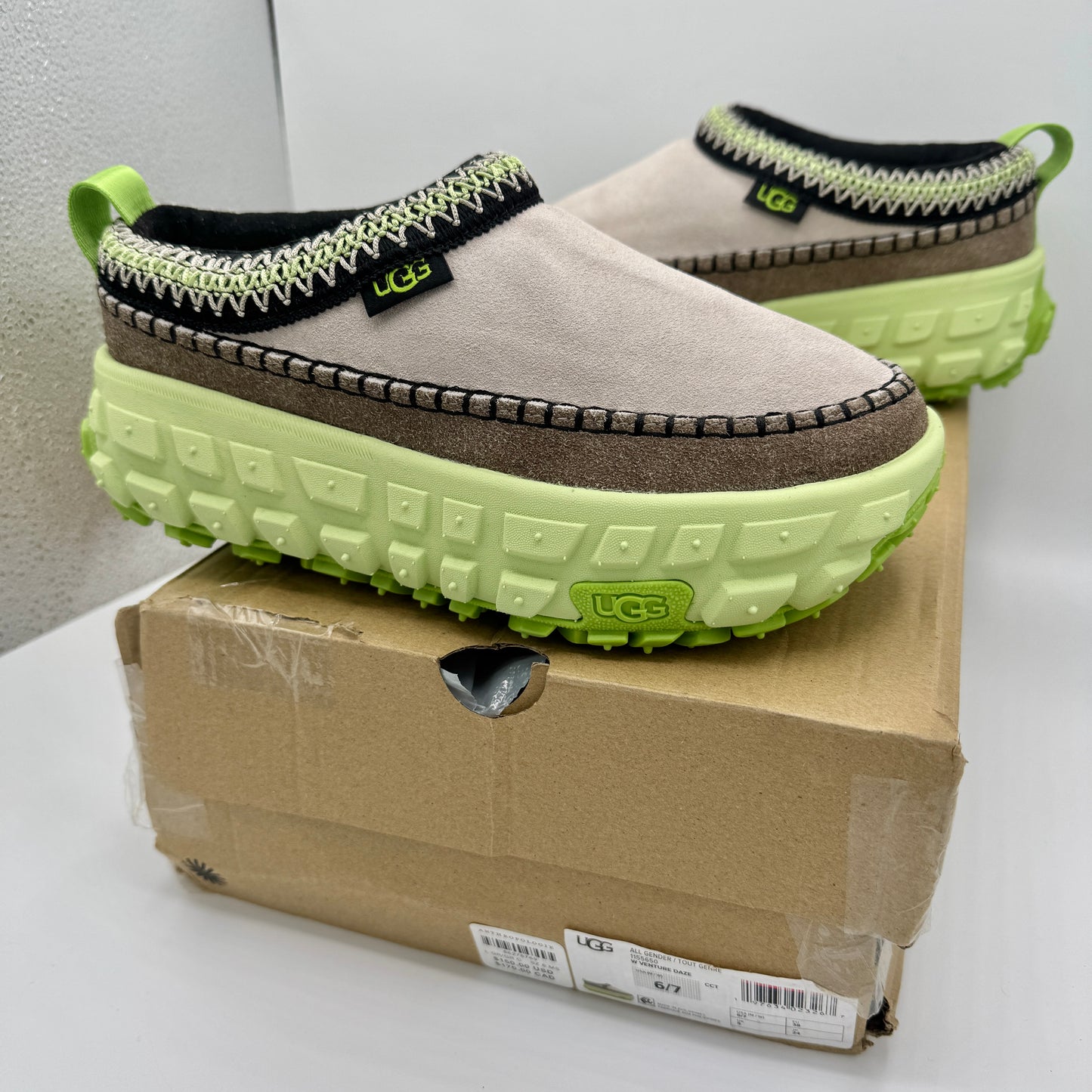 Ugg Venture Daze Platform Slide Shoes Unisex Green