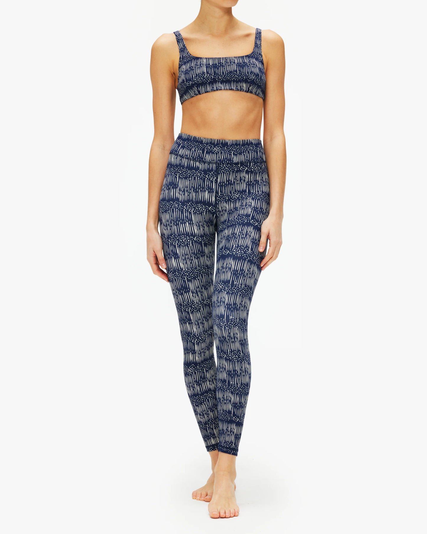 The Upside Yukimi Leggings in Blue , Ribbed Yoga Pants